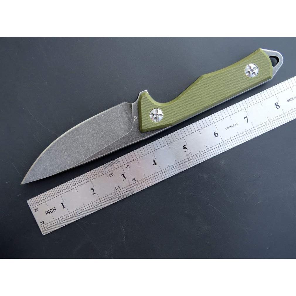 Cuchillo Fijo Eafengrow EF107 de Acero D2 con Funda Kydex Verde