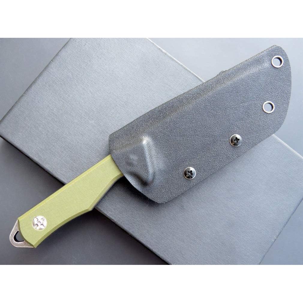 Cuchillo Fijo Eafengrow EF107 de Acero D2 con Funda Kydex Verde