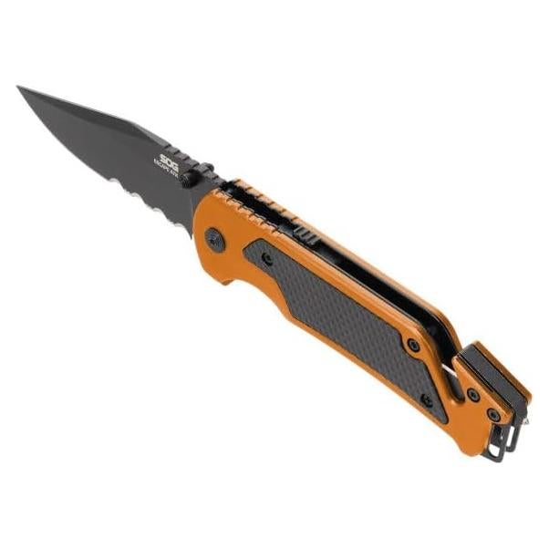 Cuchillo de Emergencia SOG Escape ATK 2.0 Naranja Hi-Viz