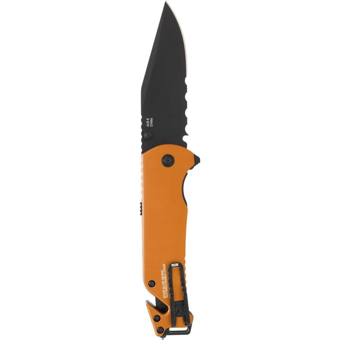 Cuchillo de Emergencia SOG Escape ATK 2.0 Naranja Hi-Viz
