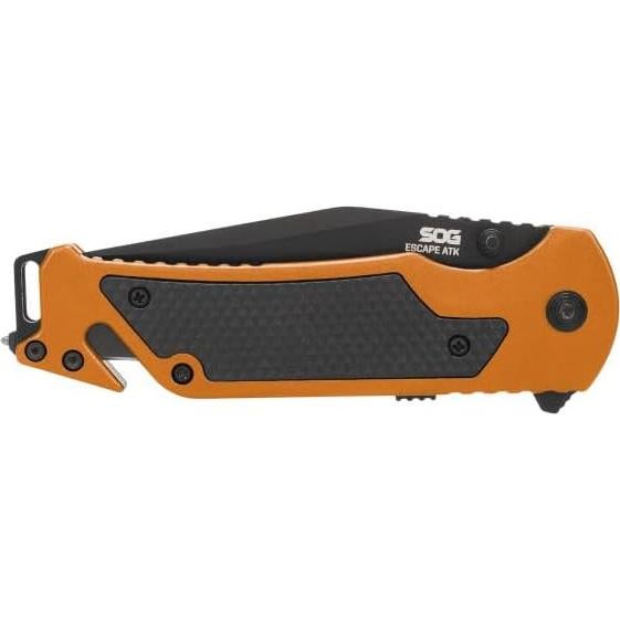 Cuchillo de Emergencia SOG Escape ATK 2.0 Naranja Hi-Viz