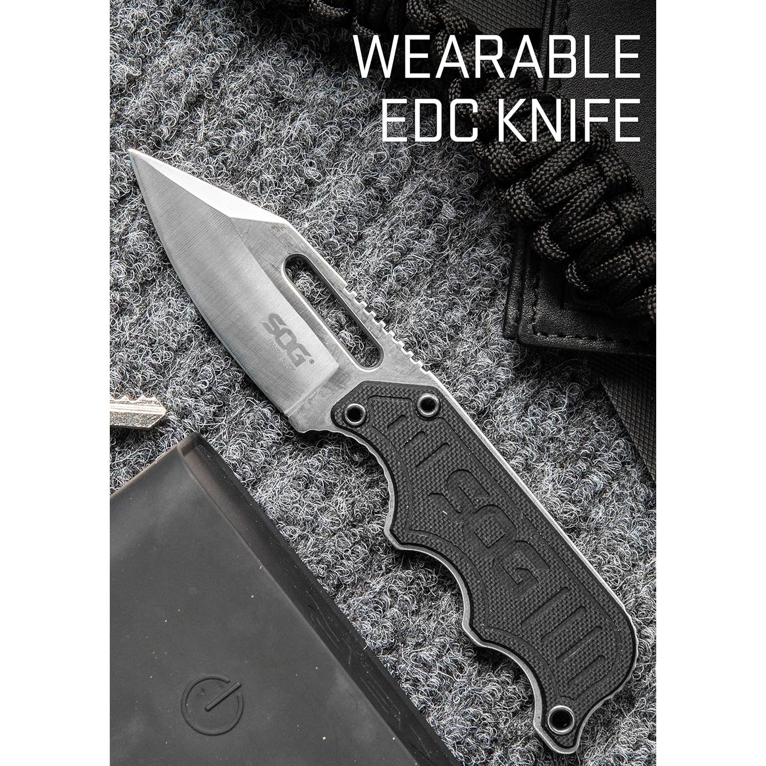 Cuchillo de hoja fija SOG Instinct 15 cm + Kershaw 11.2 cm