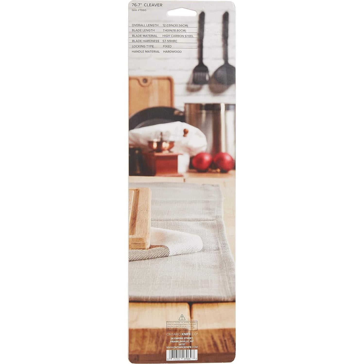 Cuchillo de Cocina Ontario Knife Cleaver 18 cm Acero Carbono