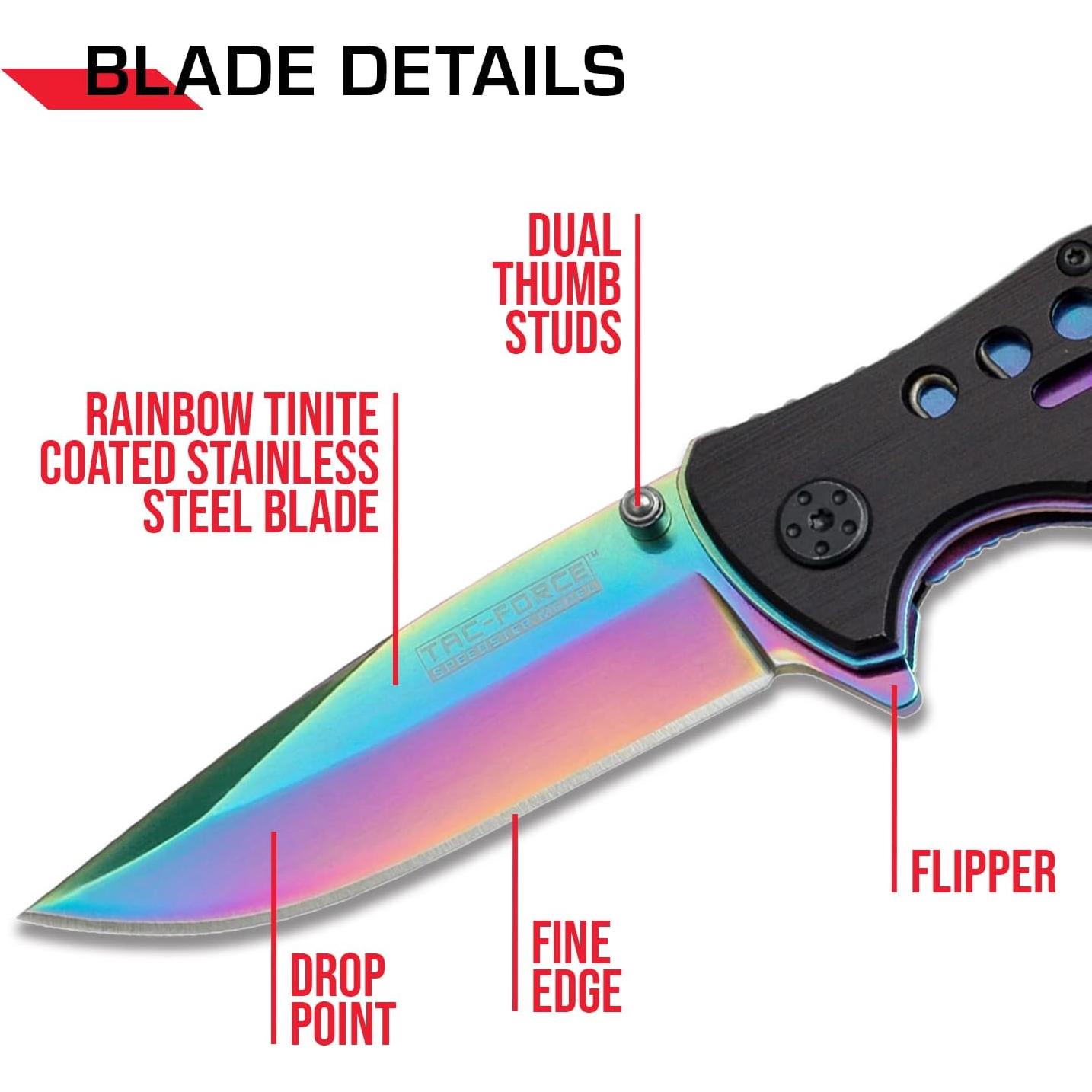 Cuchillo Plegable Tac-Force TF-509 Arcoíris 8.26 cm EDC