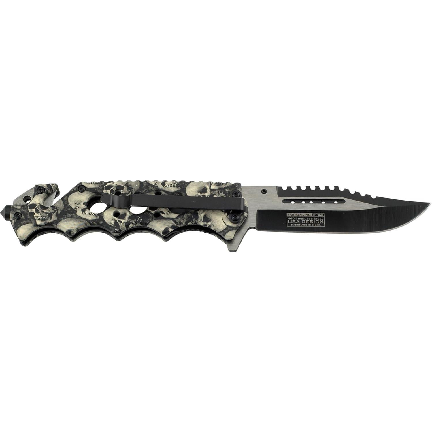 Cuchillo Plegable TAC Force TF-809, Hoja Bicolor 8.9 cm