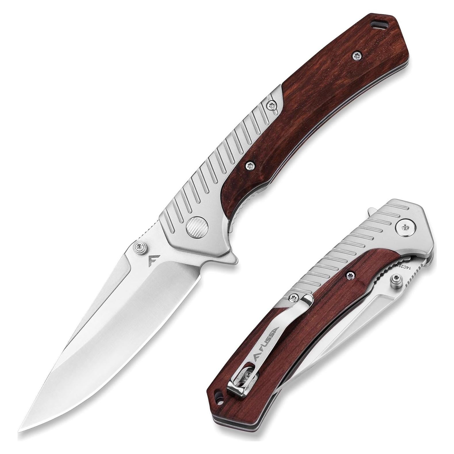 Cuchillo de bolsillo FLISSA plegable 8.5 cm acero inoxidable