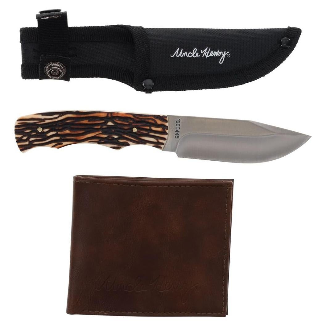 Cuchillo Fijo Tío Henry SCHP1200445 con Cartera de Cuero