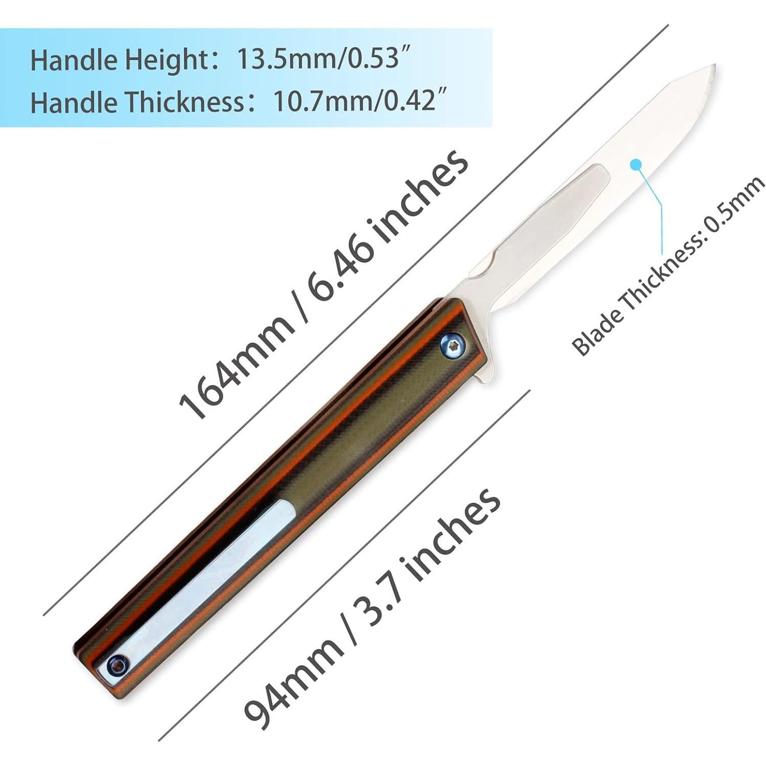 Cuchillo Escalpelo Plegable Tenchilon G37 con 10 Hojas Reemplazables