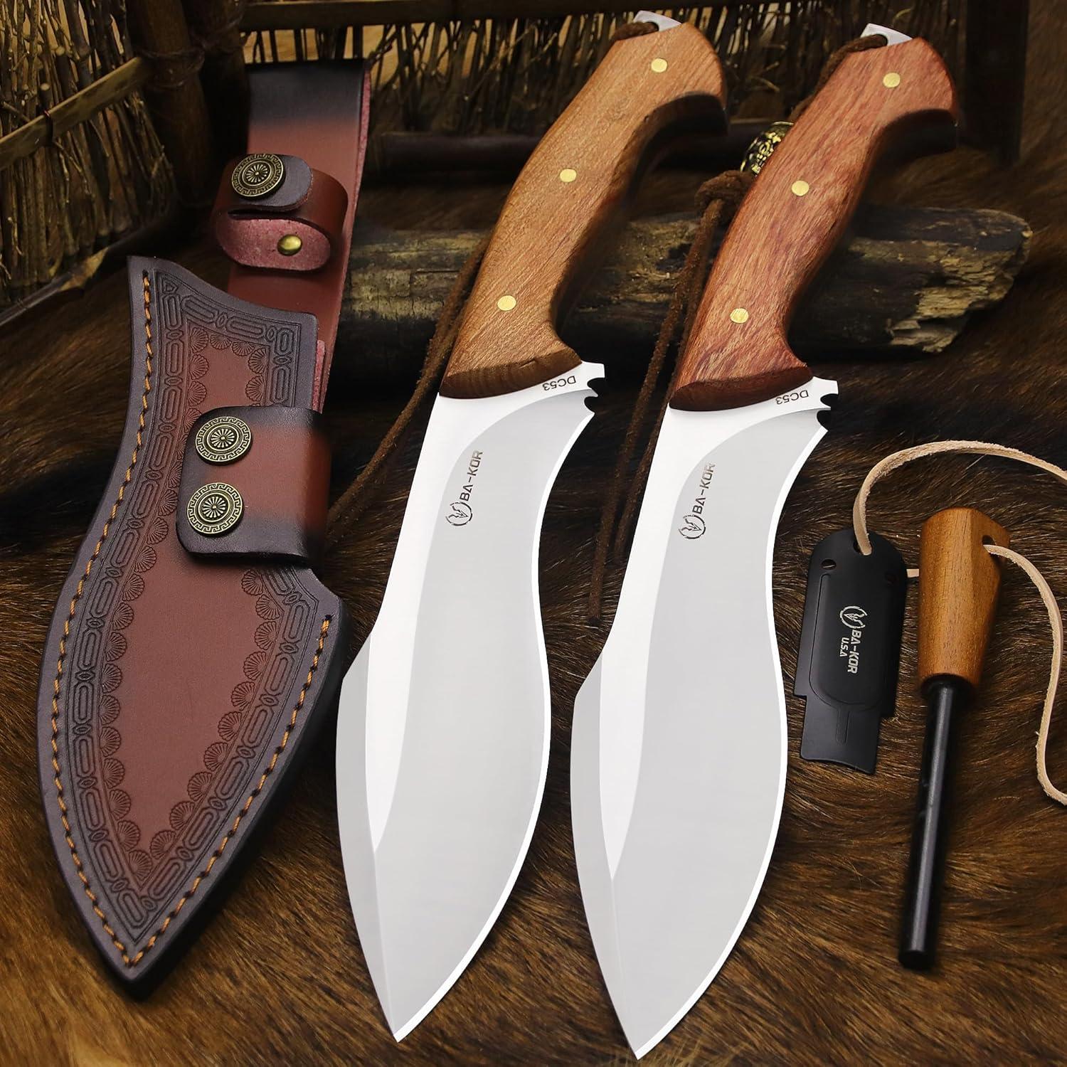 Cuchillo Fijo BA-KOR BA-K0 35.5cm Acero DC53 + Encendedor