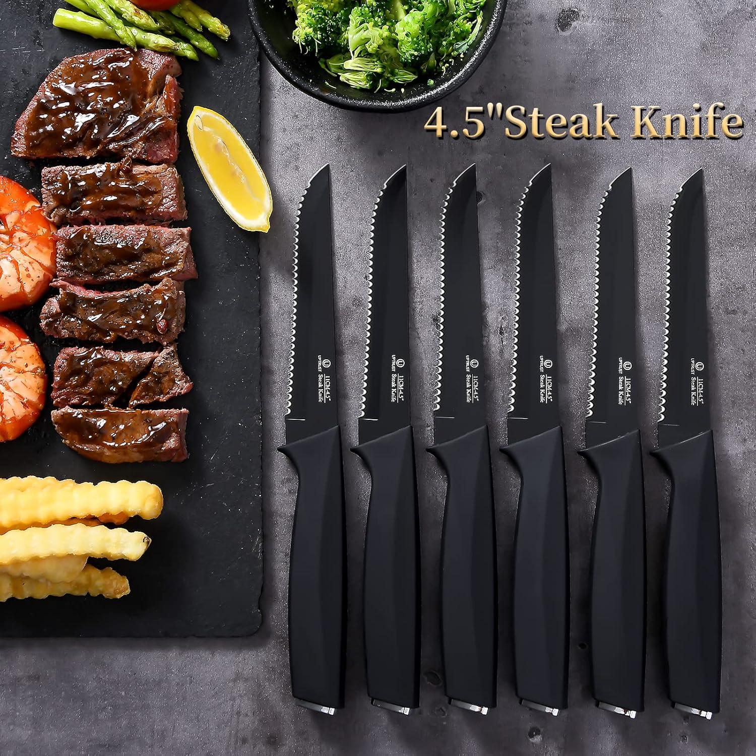 Juego de 6 Cuchillos de Carne UPTRUST de Acero Inoxidable