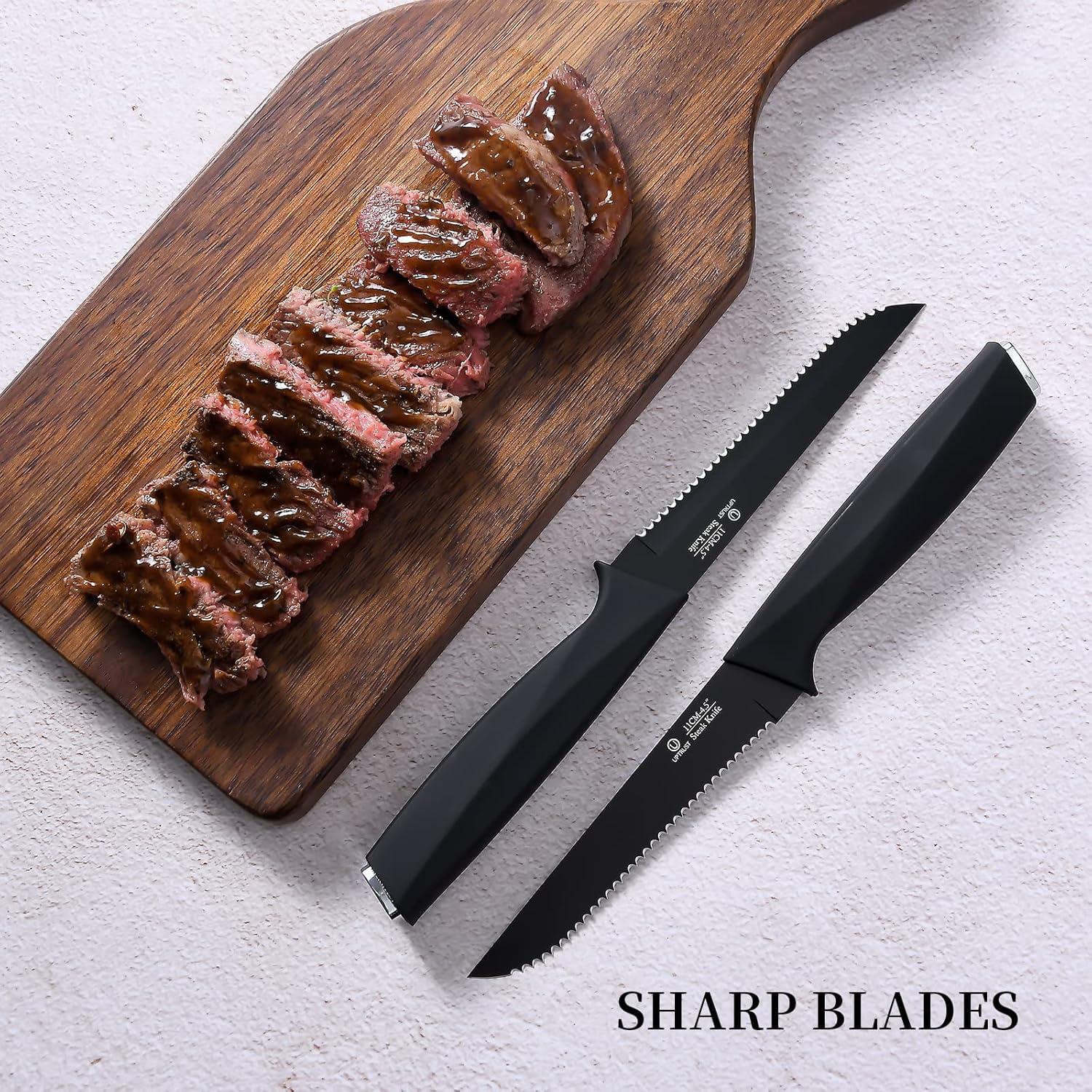 Juego de 6 Cuchillos de Carne UPTRUST de Acero Inoxidable