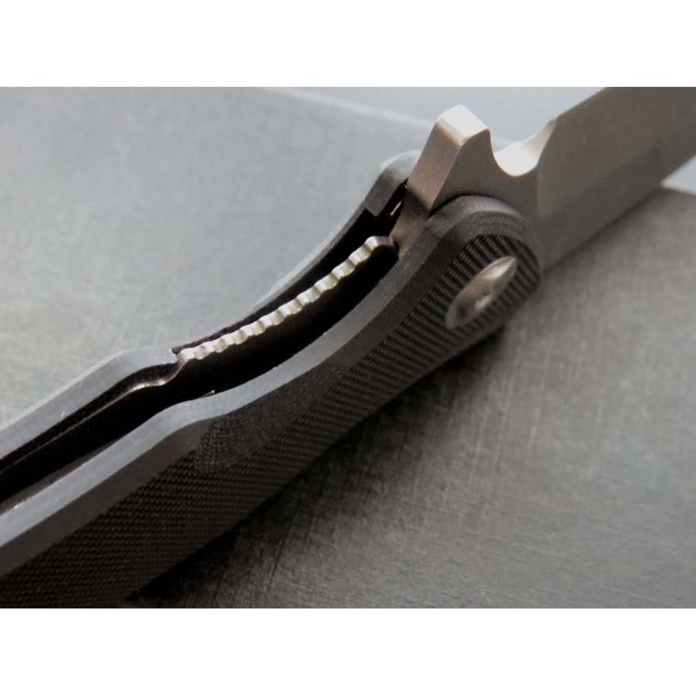 Cuchillo de bolsillo Eafengrow D2 con mango G10 21.6 cm negro