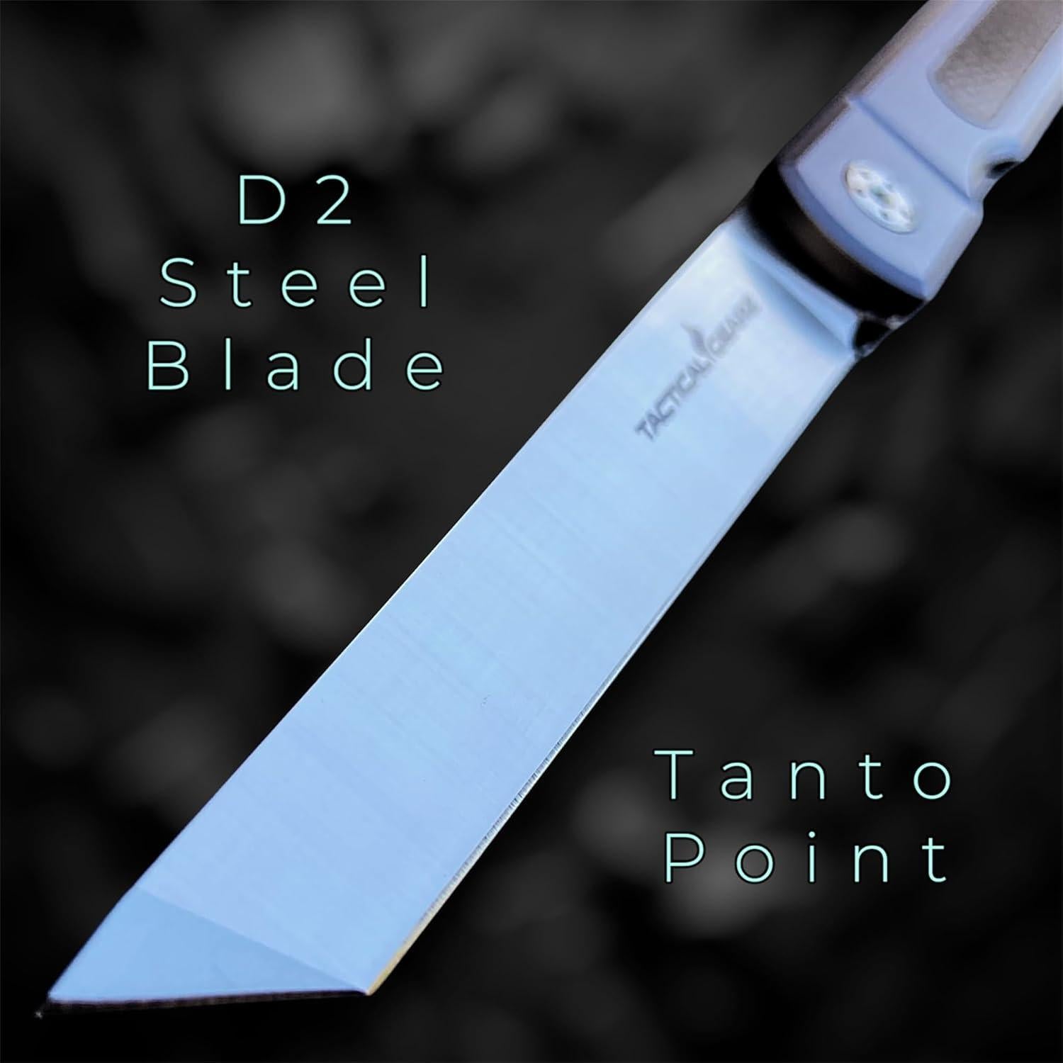 Cuchillo de bolsillo Higonokami TacticalGearz D2 Titanio 21.59cm