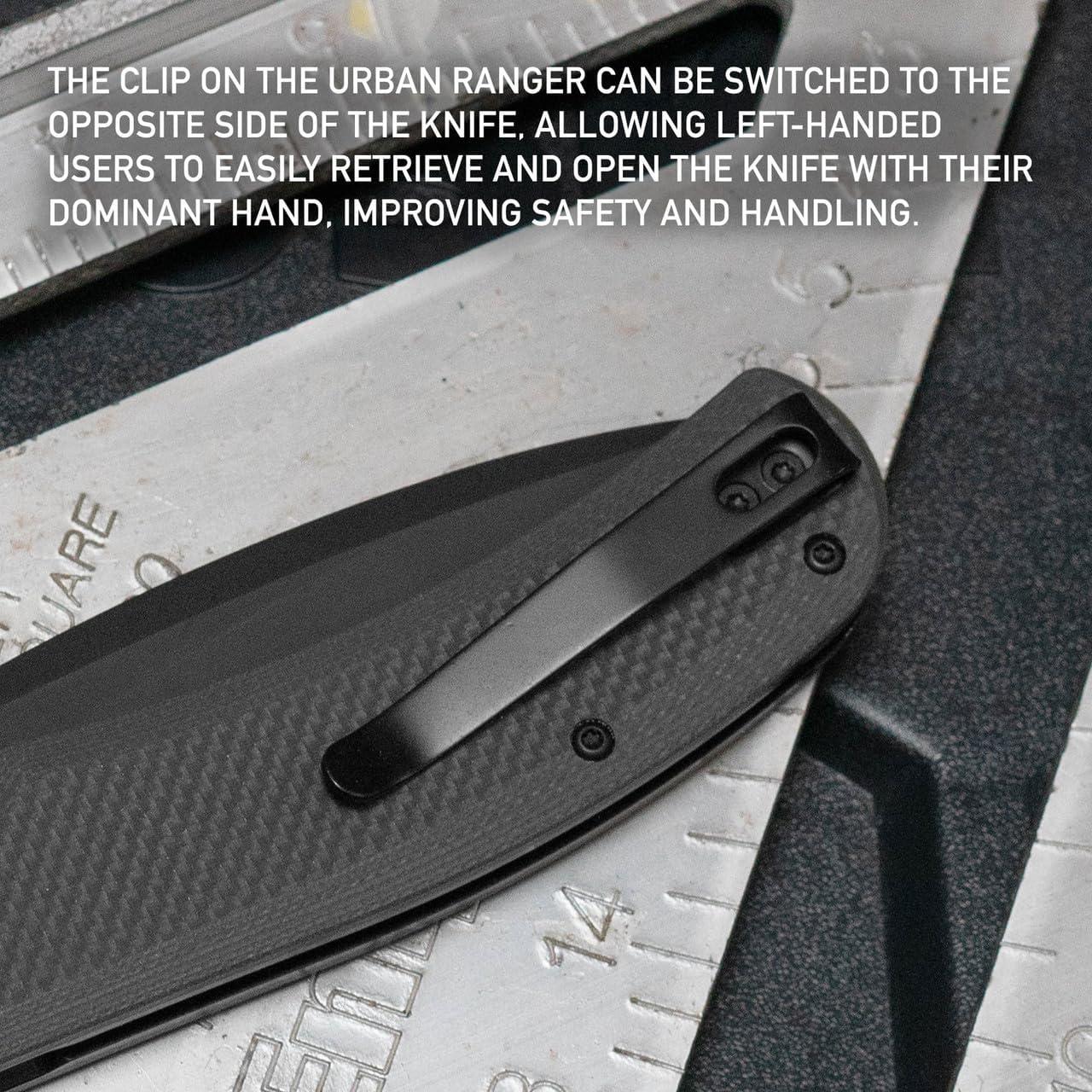 Cuchillo Plegable Urban Ranger 704 Gear Acero D2 9.5 cm Negro