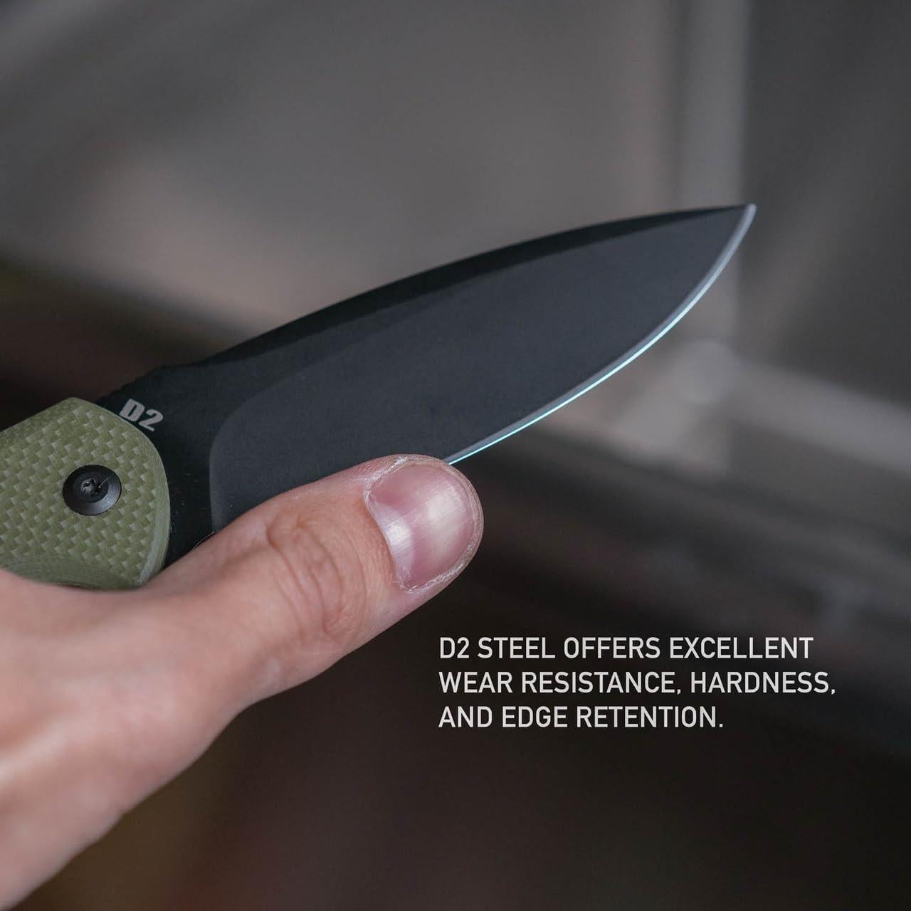 Cuchillo Plegable Urban Ranger 704 Gear Acero D2 9.5 cm Negro