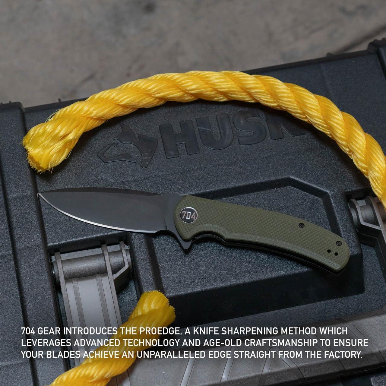 Cuchillo Plegable Urban Ranger 704 Gear Acero D2 9.5 cm Negro