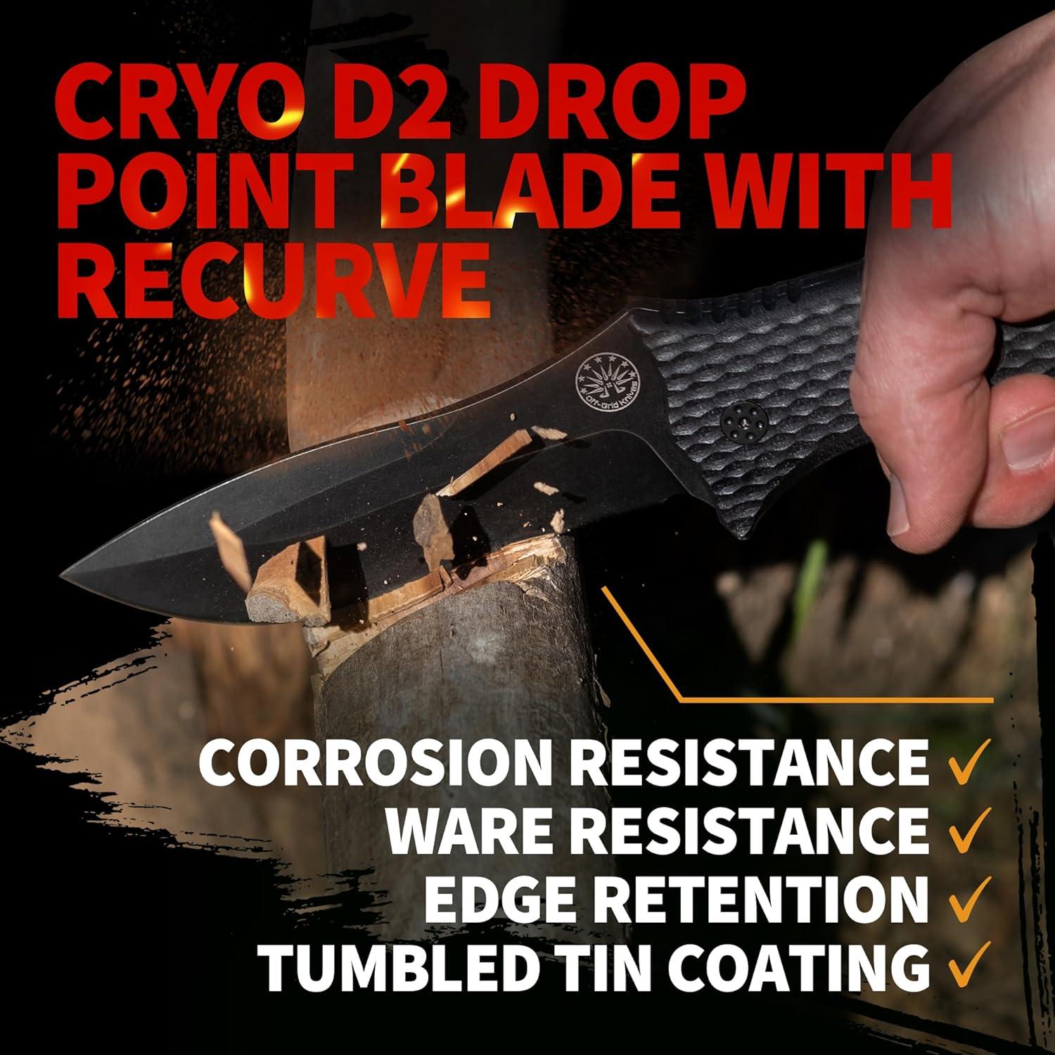 Cuchillo Fijo Off-Grid Blackout V2 Cryo D2 11.43cm Camping