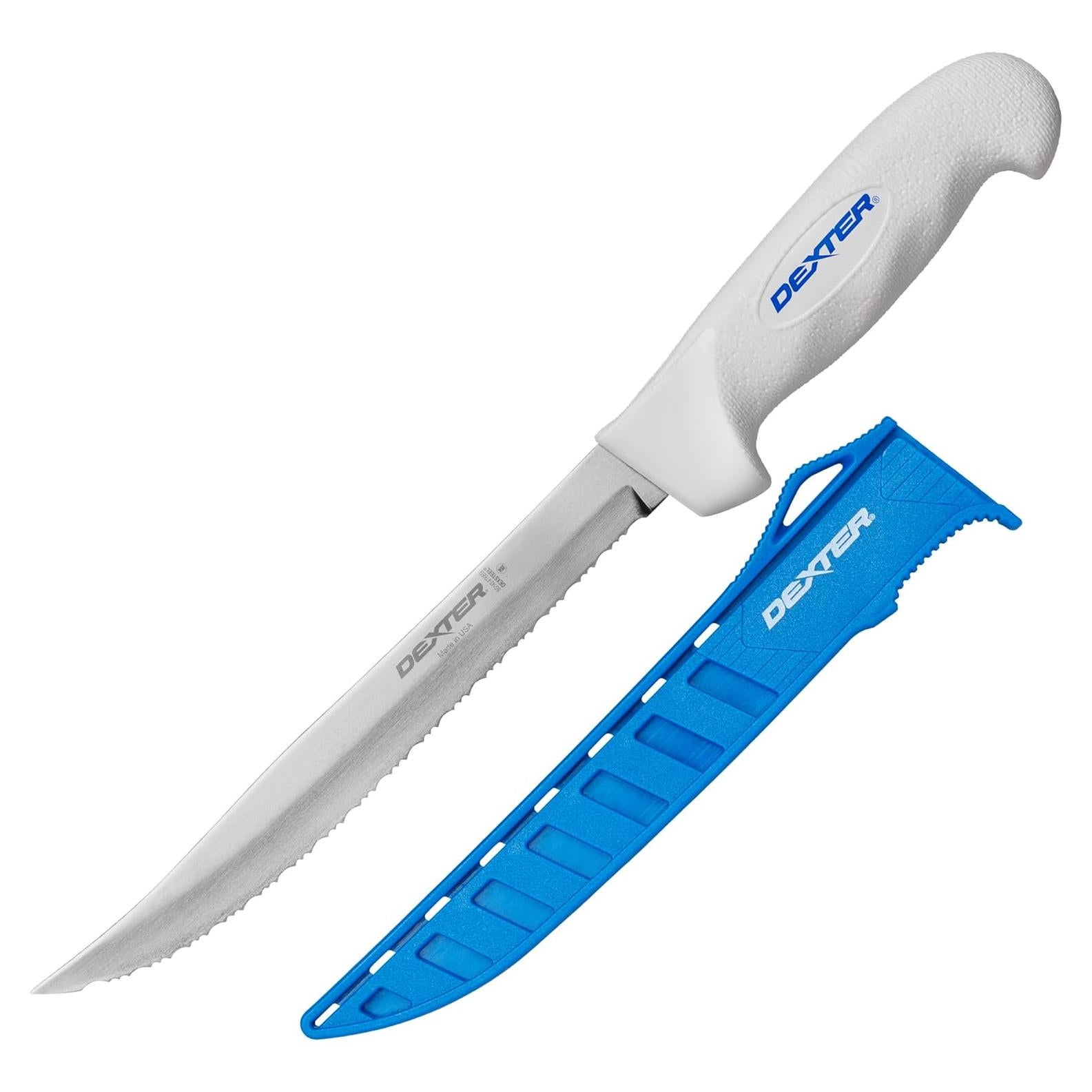 Cuchillo Serrado Dexter Outdoors 20.32 cm Tiger Edge con Protector