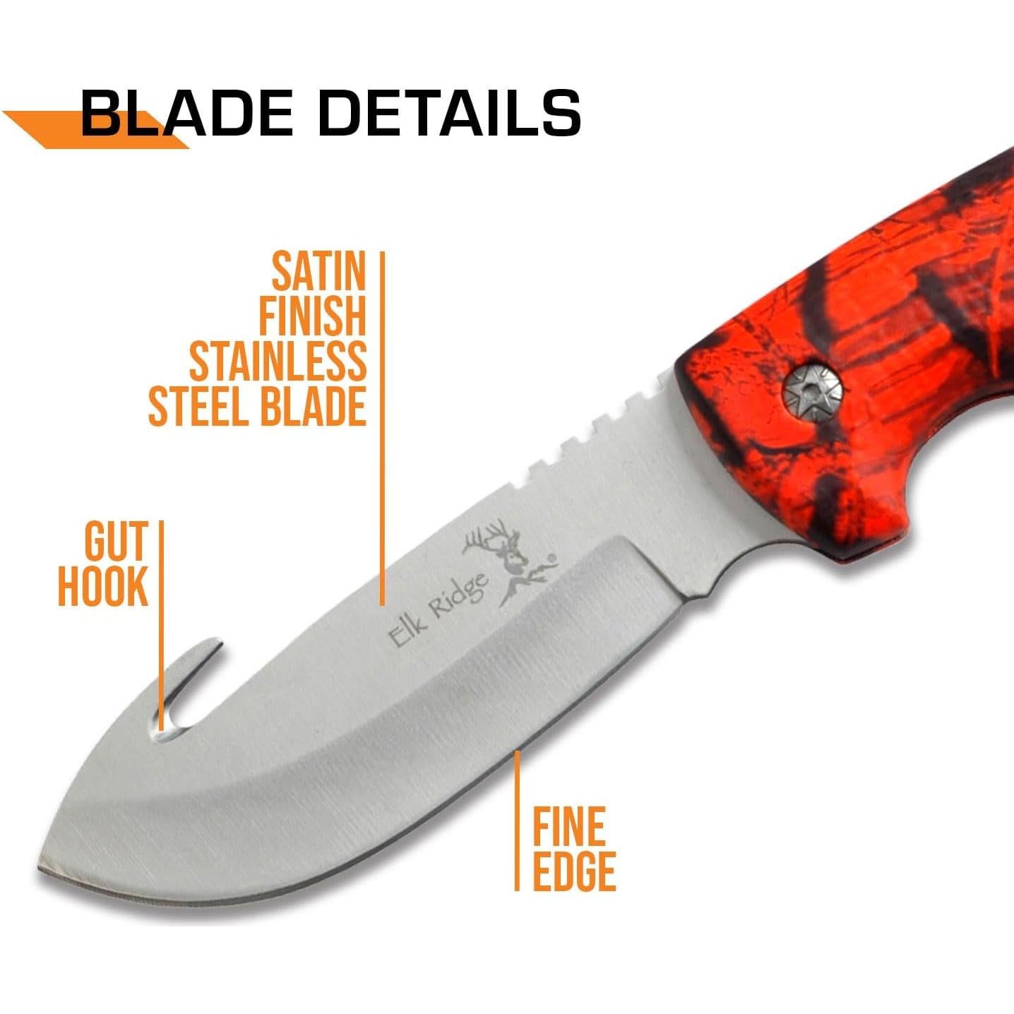 Cuchillo Fijo Elk Ridge ER-274RC 22.23 cm Acero Inoxidable Camo