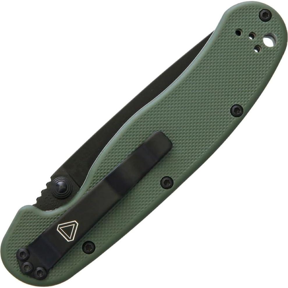 Cuchillo Ontario Rat II Linerlock Verde OD D2 10.16 cm