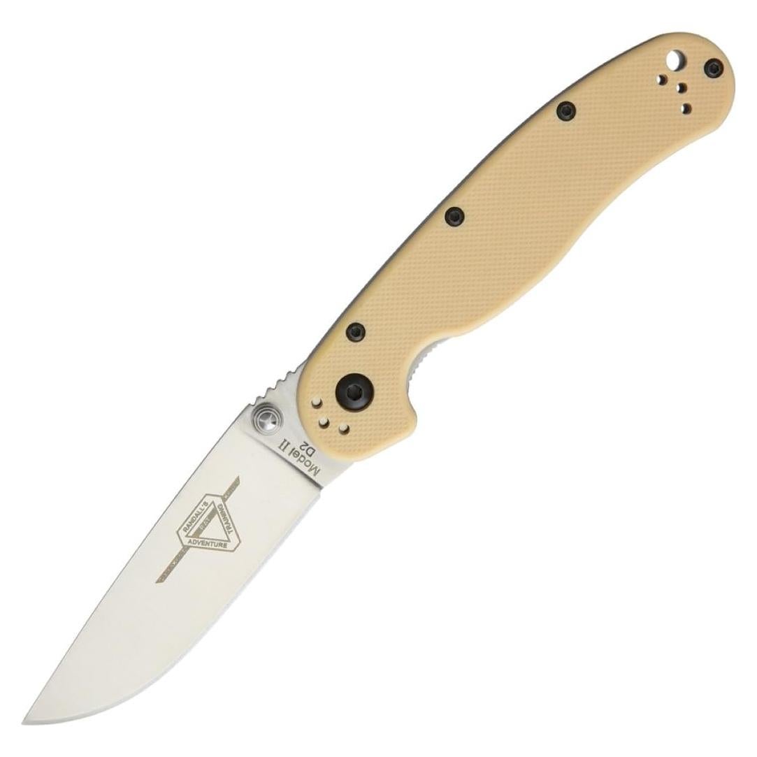 Cuchillo Ontario Rat II Linerlock D2 Tan 17.78 cm