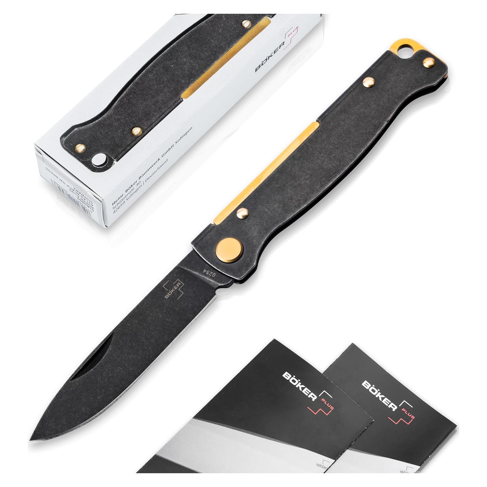 Cuchillo de bolsillo BÖKER PLUS Atlas Negro 16.61 cm EDC