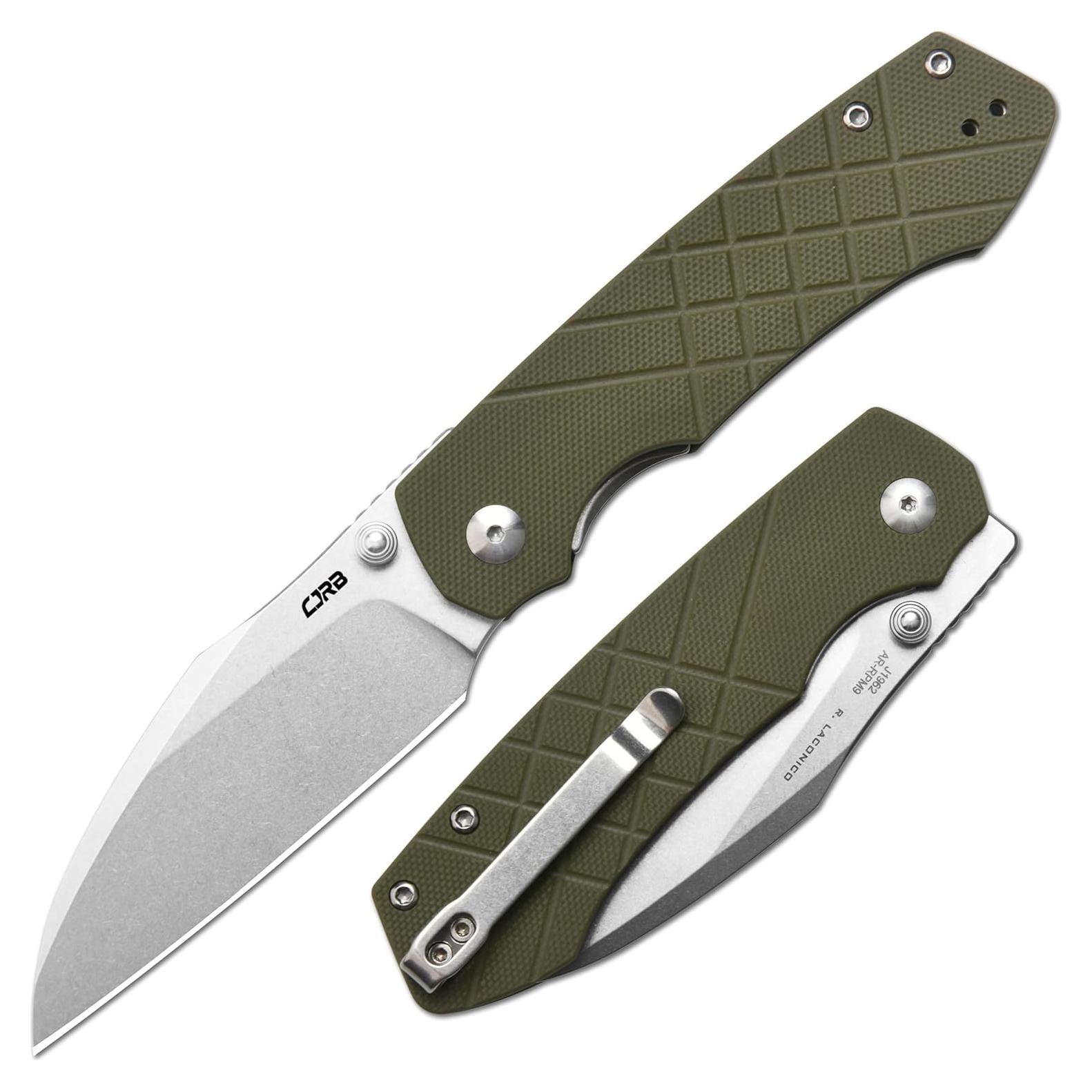 Cuchillo Plegable CJRB Kestrel 8.4cm Hoja AR-RPM9 Verde G10