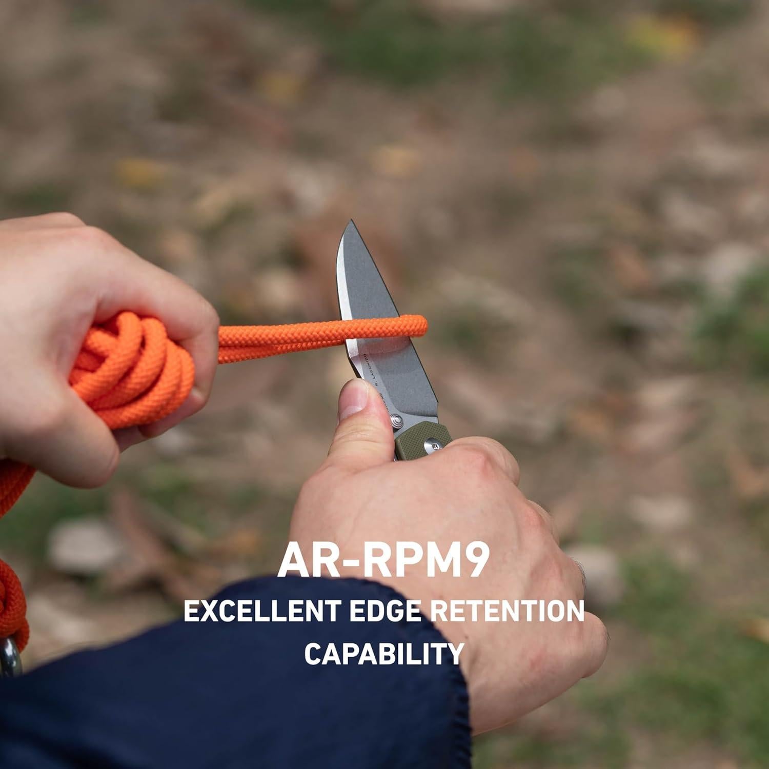 Cuchillo Plegable CJRB Kestrel 8.4cm Hoja AR-RPM9 Verde G10