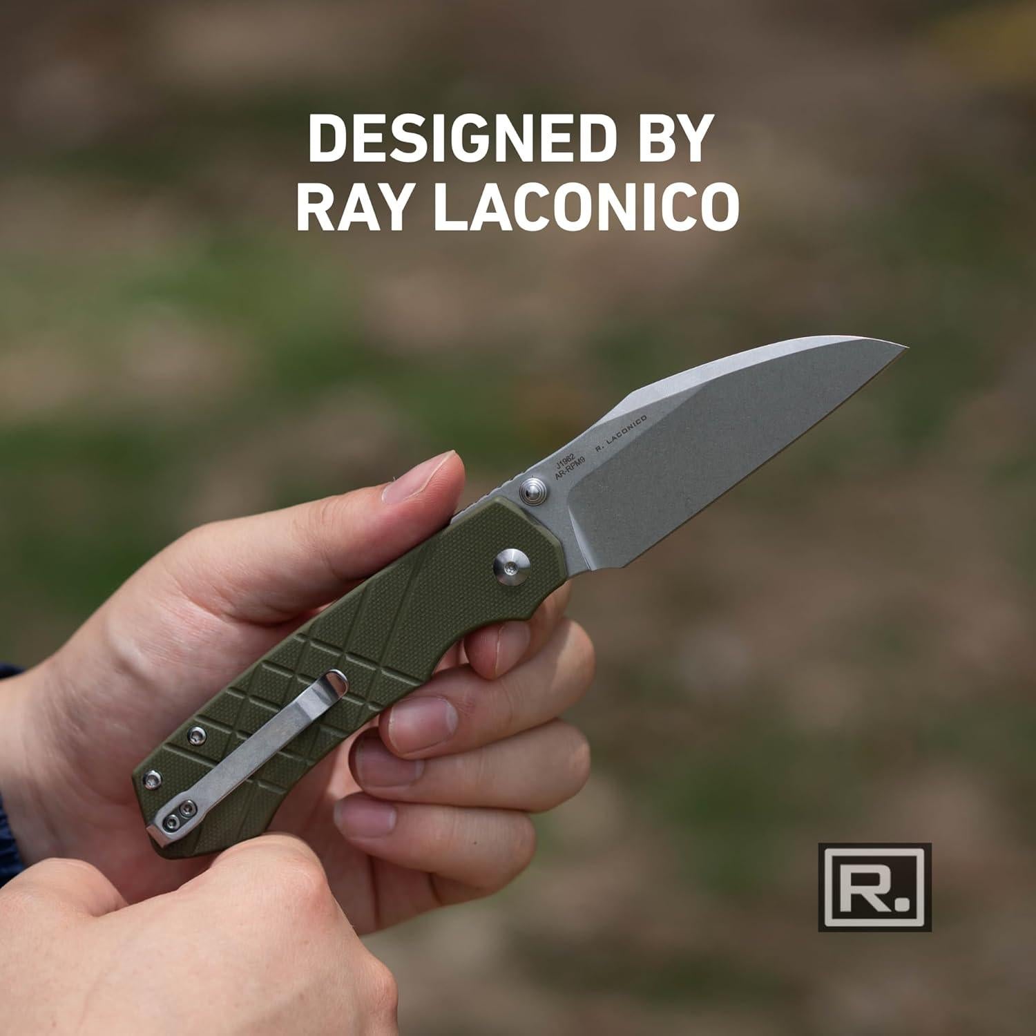 Cuchillo Plegable CJRB Kestrel 8.4cm Hoja AR-RPM9 Verde G10