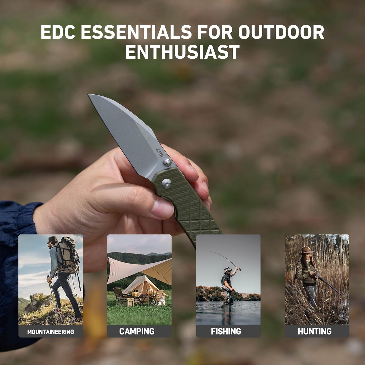 Cuchillo Plegable CJRB Kestrel 8.4cm Hoja AR-RPM9 Verde G10