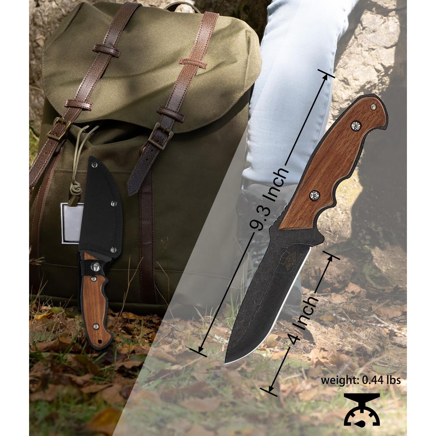 Cuchillo de Hoja Fija WICING 23.6 cm Acero Inoxidable Camping