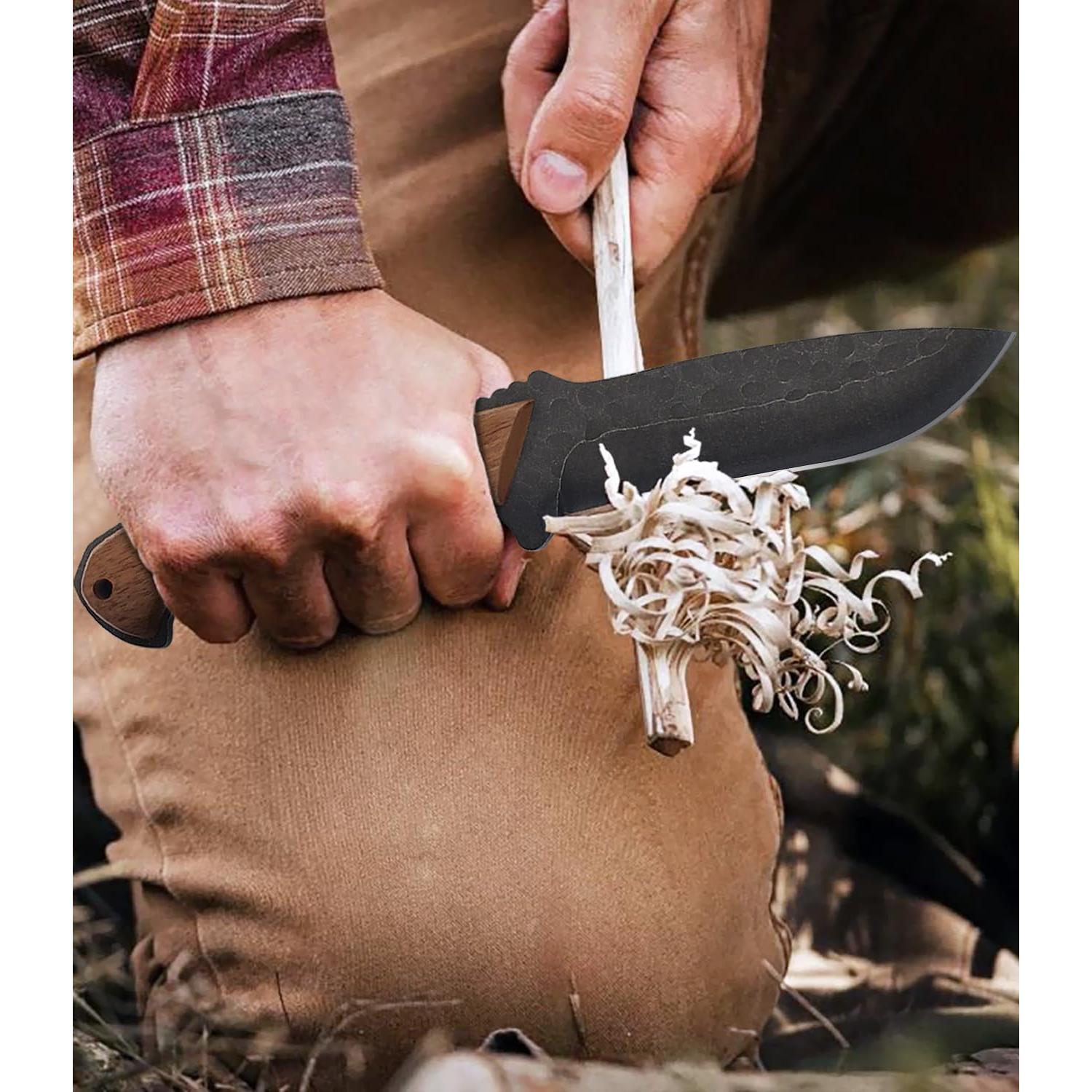 Cuchillo de Hoja Fija WICING 23.6 cm Acero Inoxidable Camping