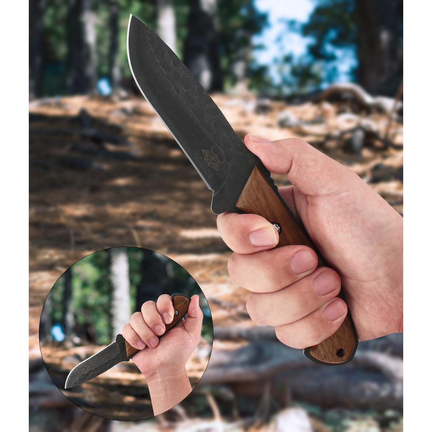Cuchillo de Hoja Fija WICING 23.6 cm Acero Inoxidable Camping
