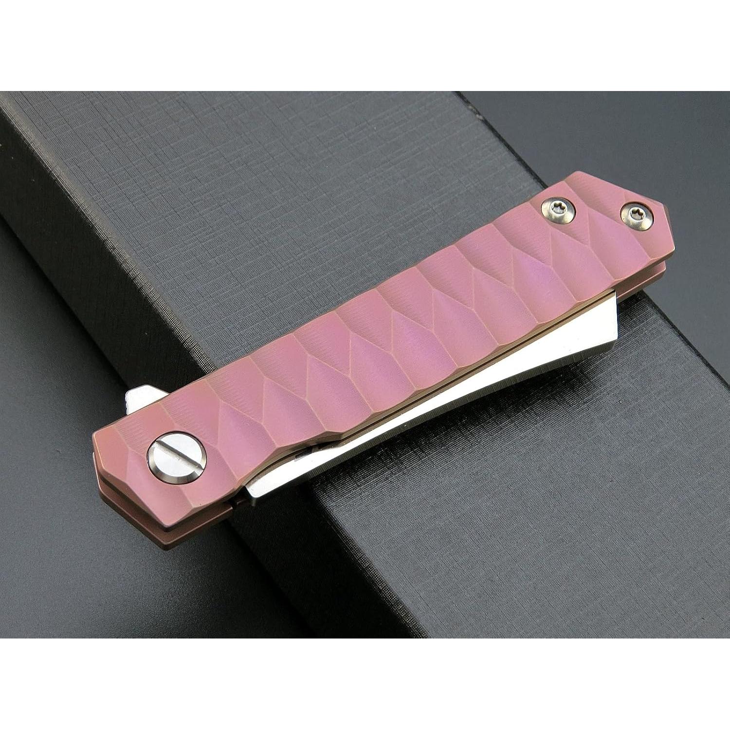 Cuchillo Plegable Eafengrow EF97 Acero D2 Mango Titanio 20.3 cm