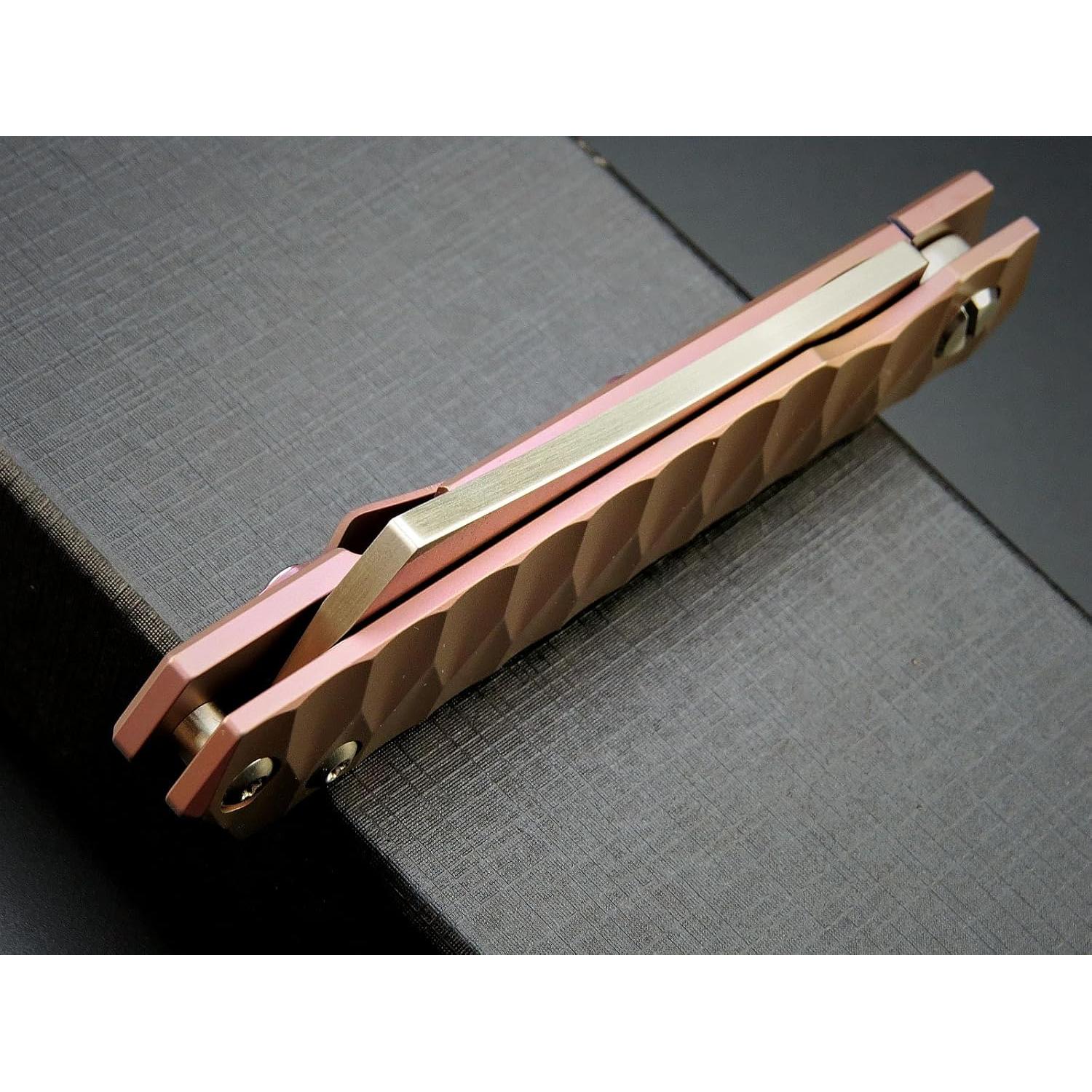 Cuchillo Plegable Eafengrow EF97 Acero D2 Mango Titanio 20.3 cm