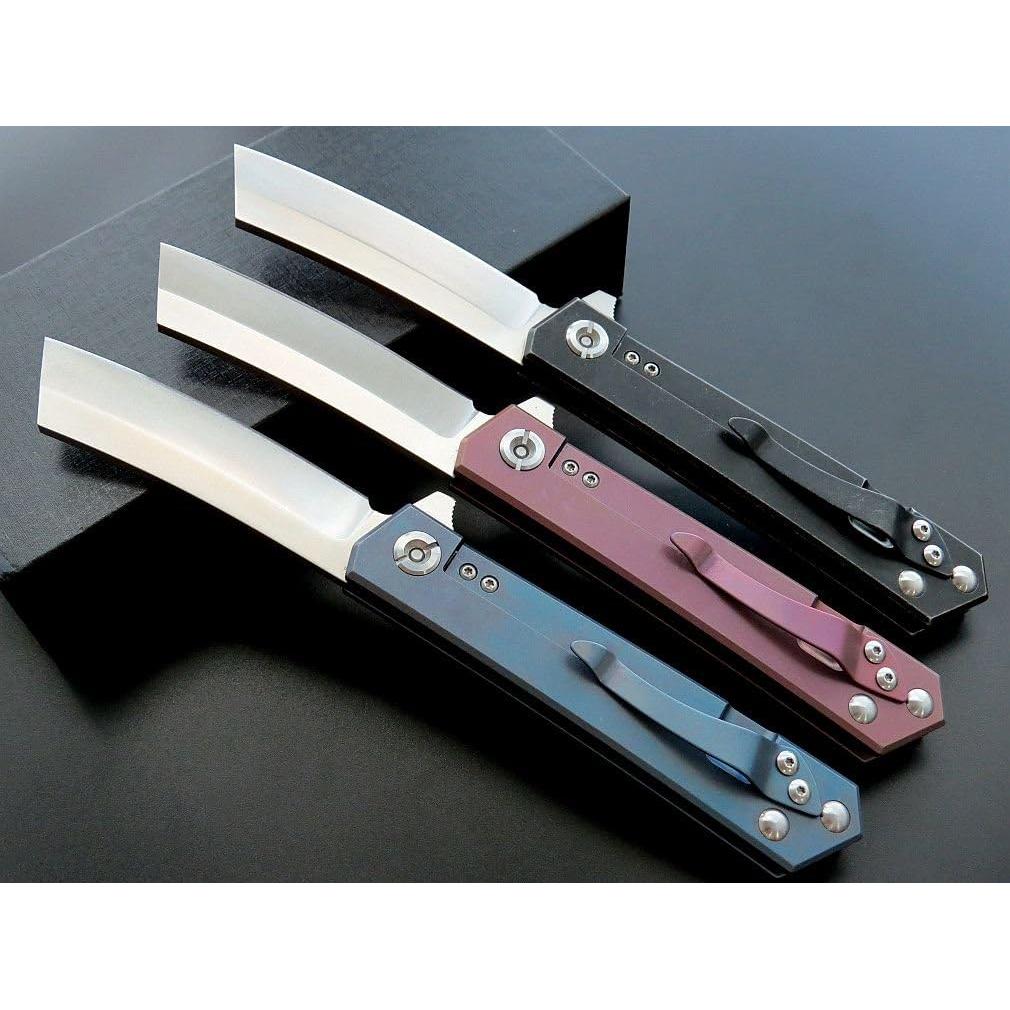 Cuchillo Plegable Eafengrow EF97 Acero D2 Mango Titanio 20.3 cm