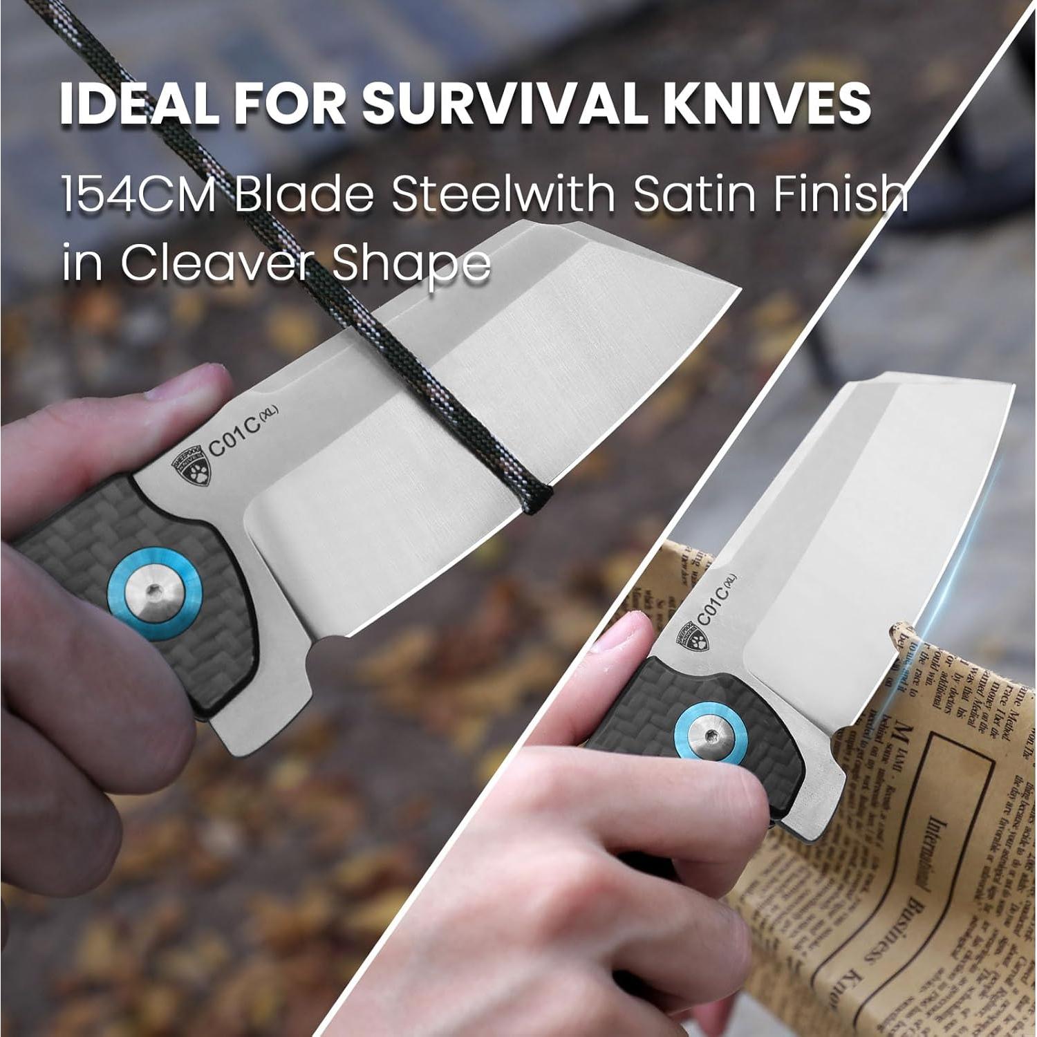 Cuchillo de bolsillo Kizer Sheepdog XL 154CM G10 gris EDC