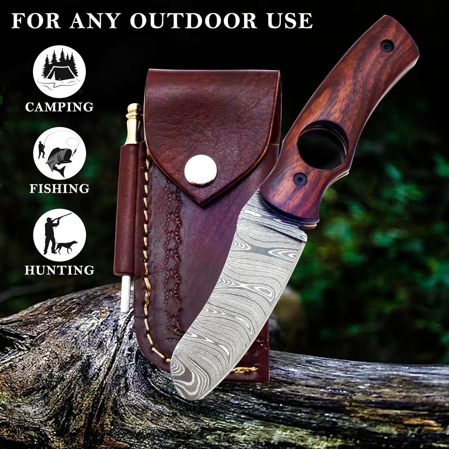 Cuchillo Cortador de Cigarros AR Knife Plegable Damasco 19.05 cm