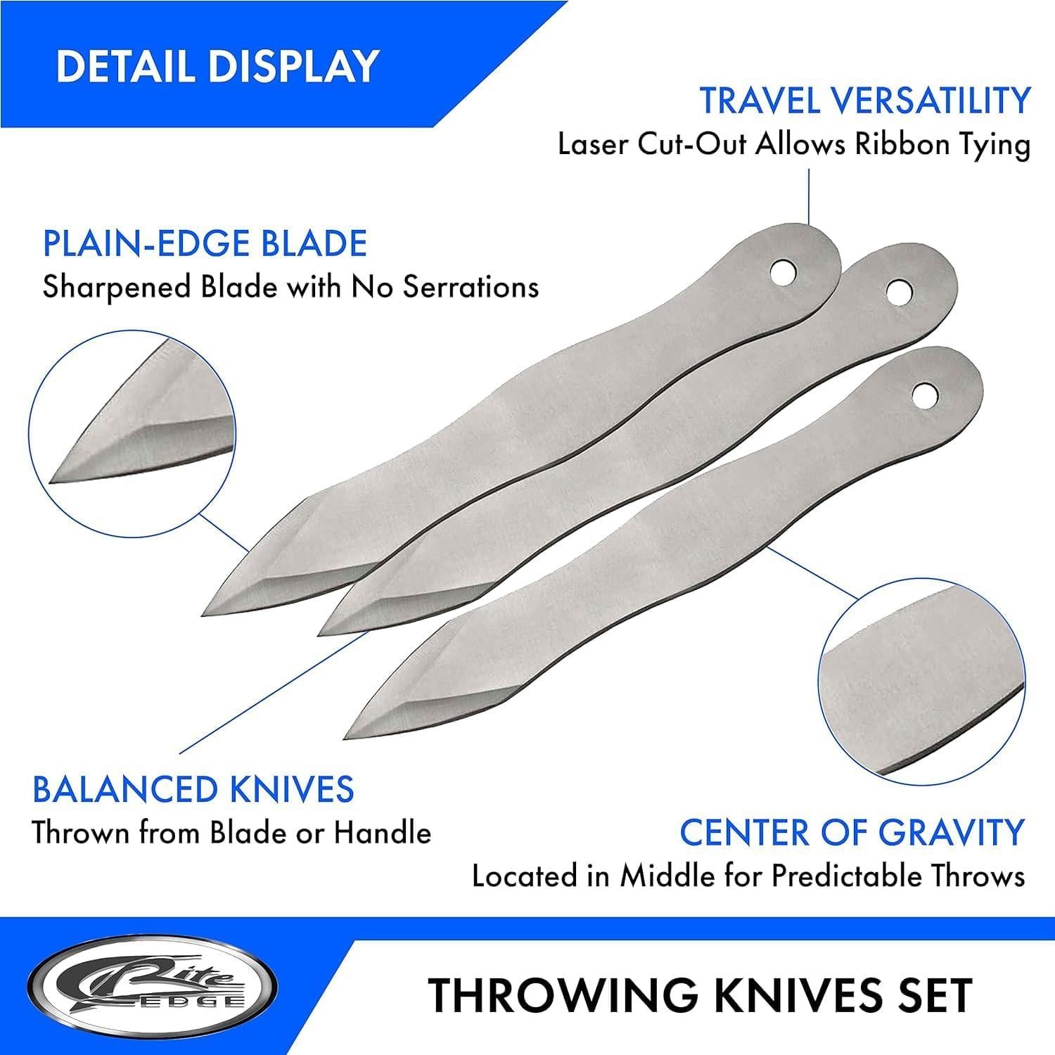 Conjunto de cuchillos de acero inoxidable SZCO 3 piezas 25.4 cm
