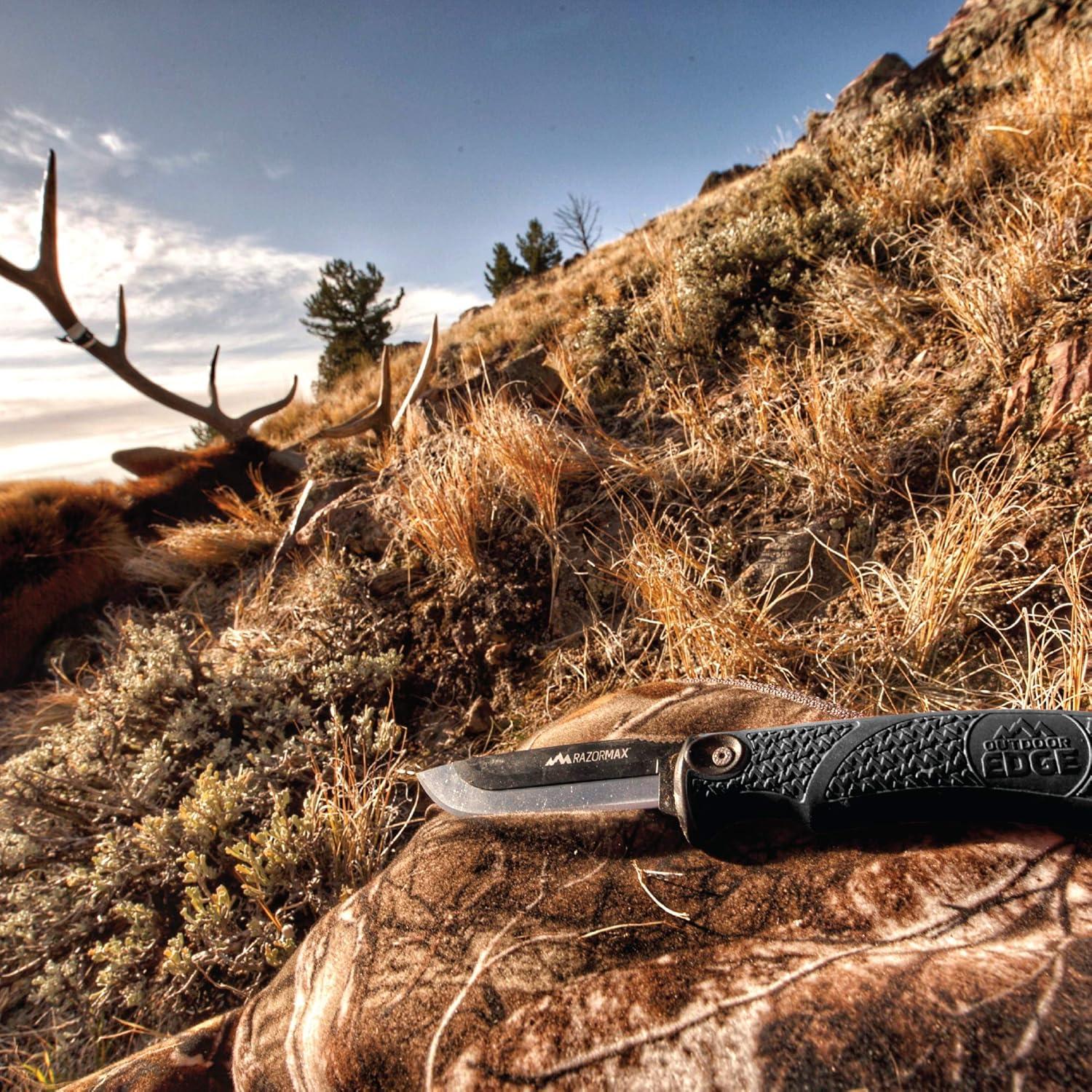 Cuchillo de Caza Outdoor Edge RazorMax 3.5" Reemplazable Negro