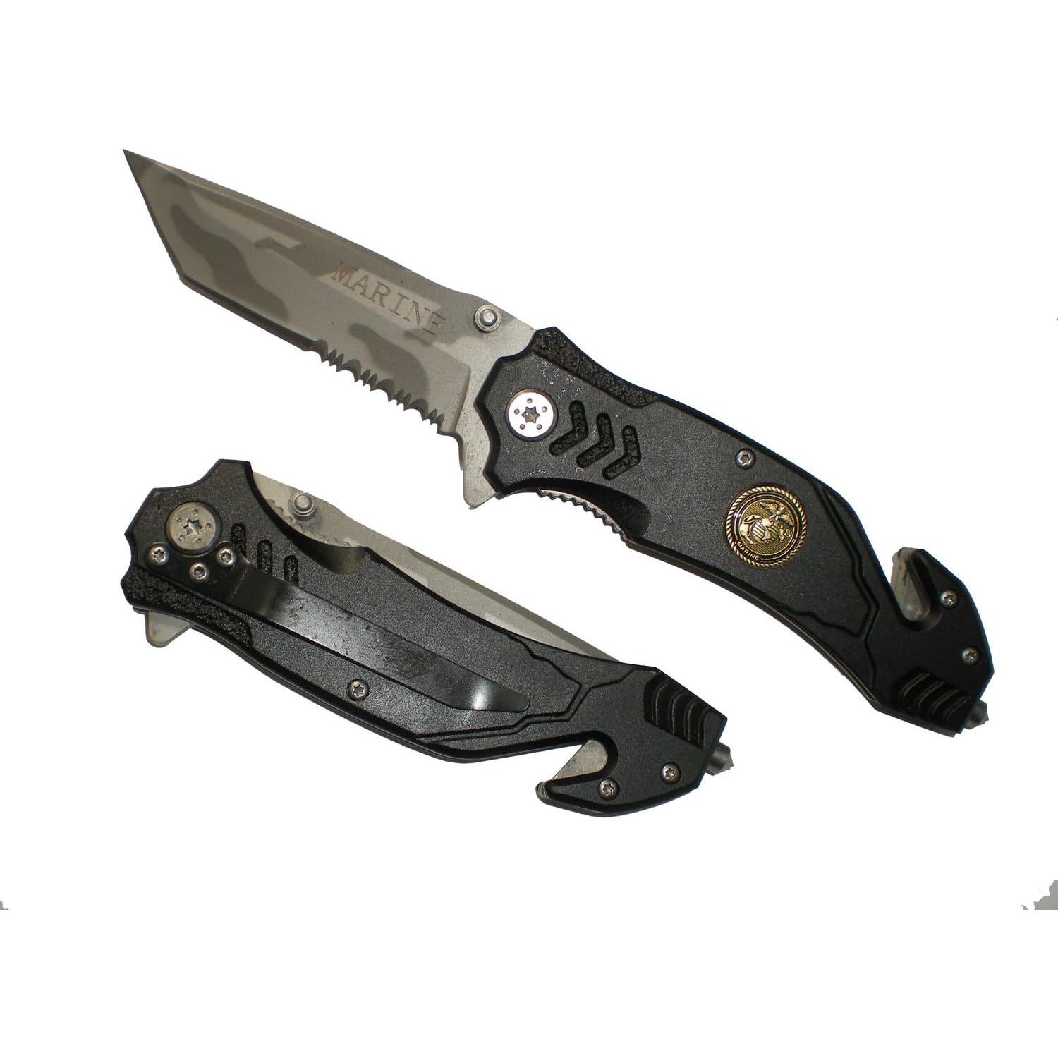 Cuchillo de Rescate The X Bay RESUE Negro Punta Tanto