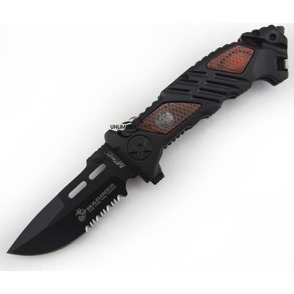 Cuchillo Plegable Marines Iron Mike 13.34 cm Acero Carbono