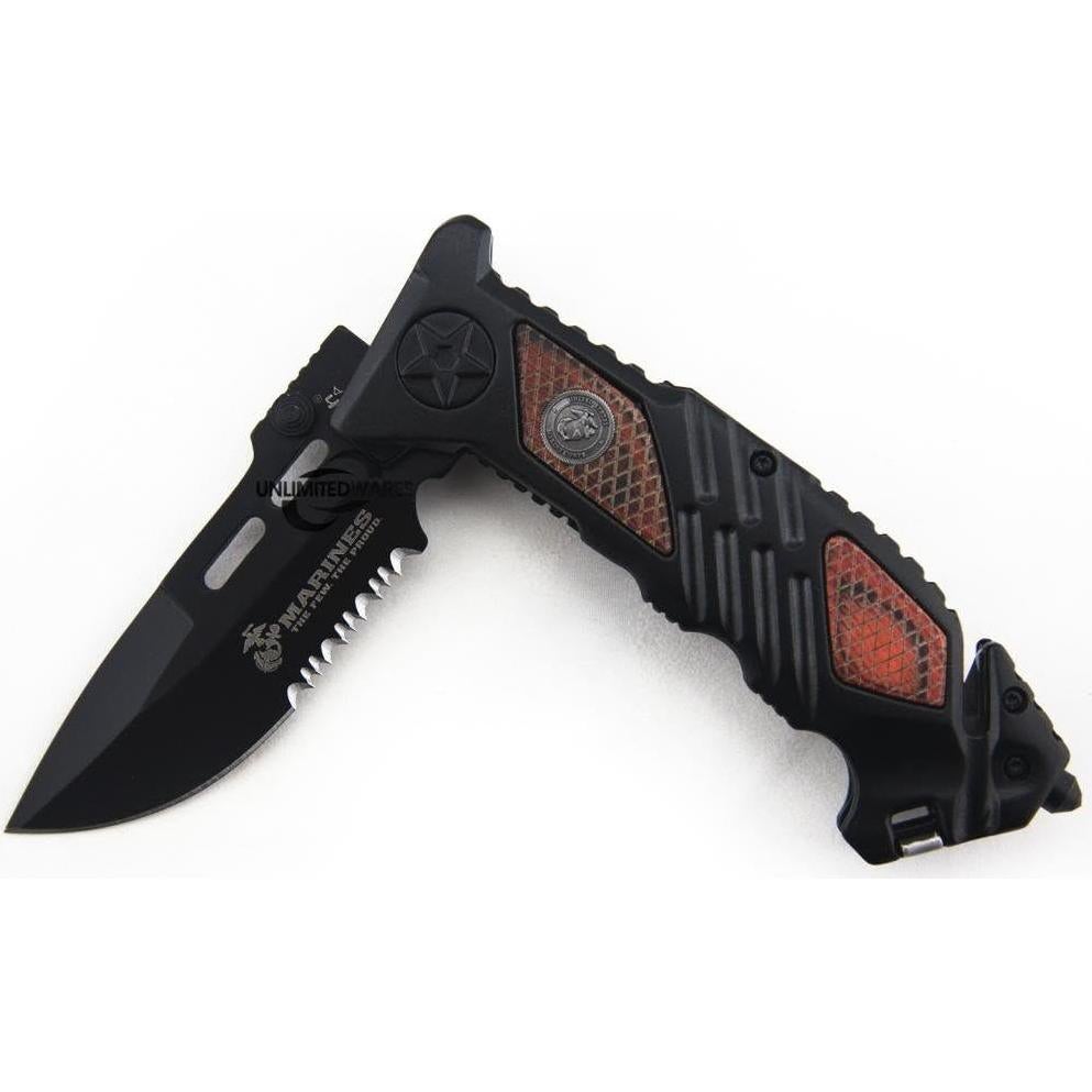 Cuchillo Plegable Marines Iron Mike 13.34 cm Acero Carbono