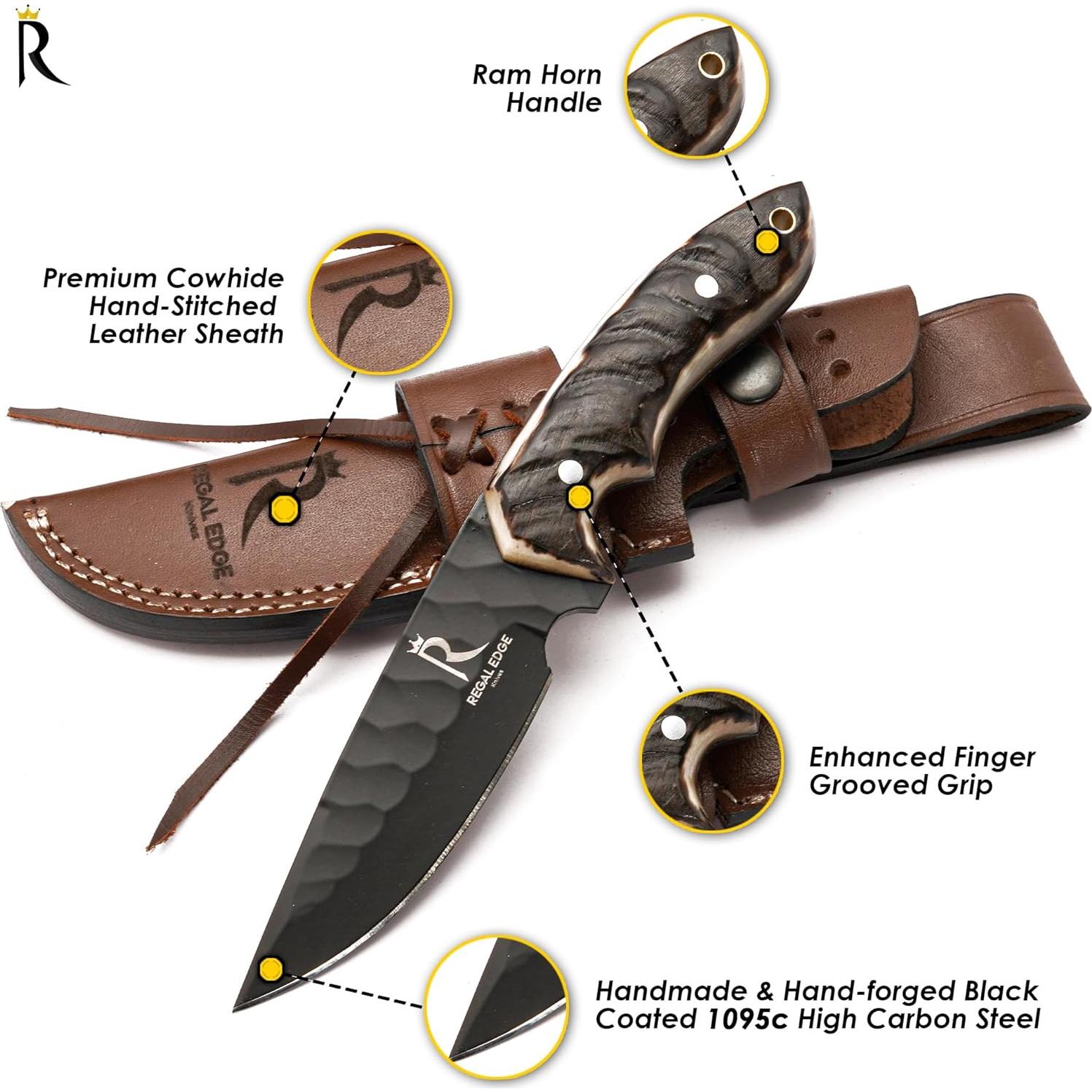 Cuchillo de Caza Regal Edge REK-Trex 5" Acero al Carbono