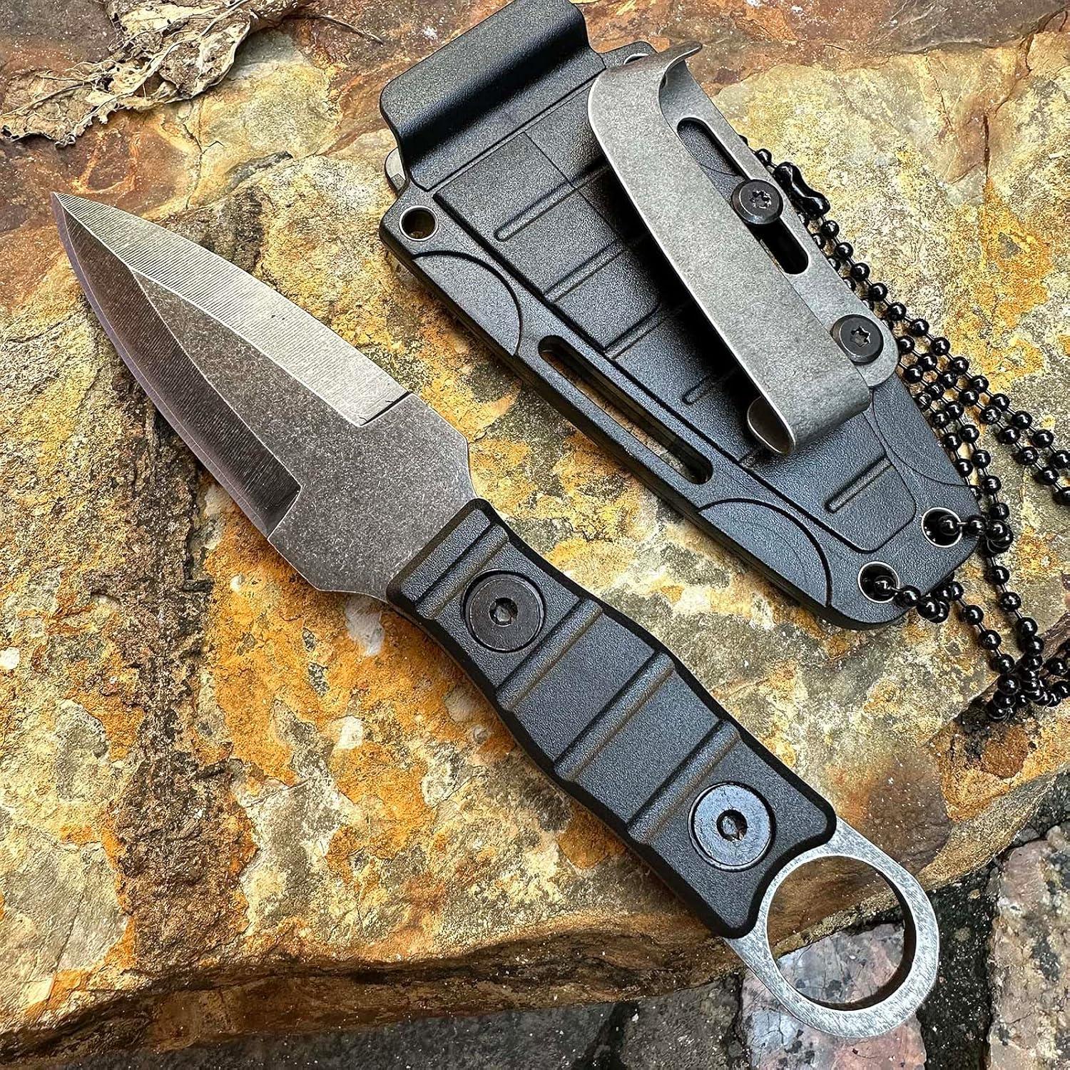 Cuchillo Fijo de Supervivencia WILD TACTICAL 3" Acero Inoxidable