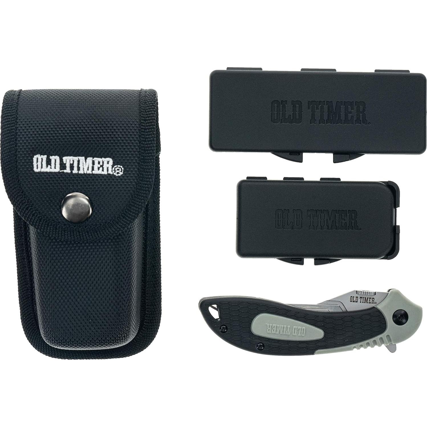 Cuchillo de Caza Old Timer con Hojas Reemplazables y Gancho