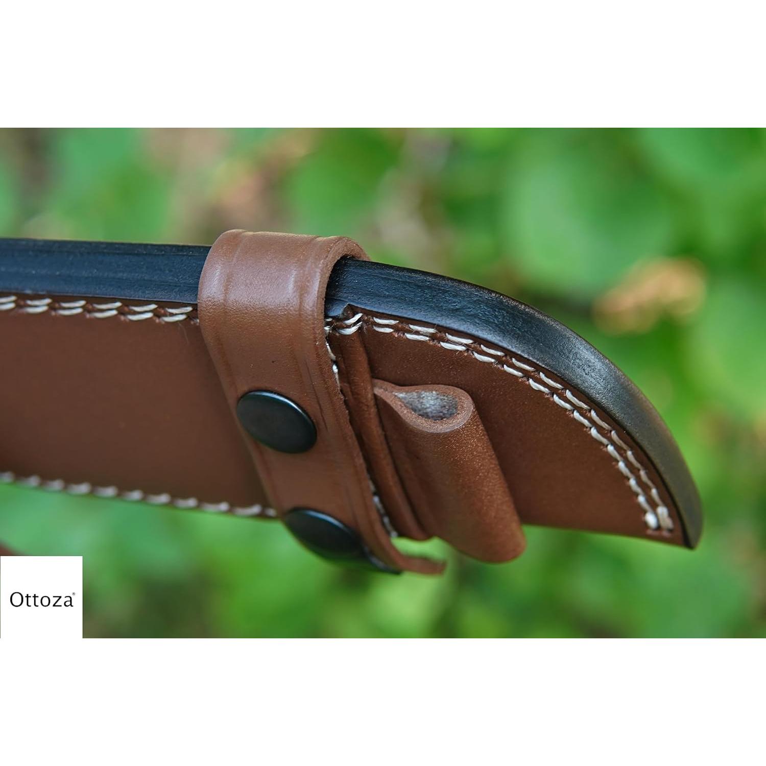 Funda de Cuchillo de Cuero Ottoza para Hoja Fija 15.88 cm