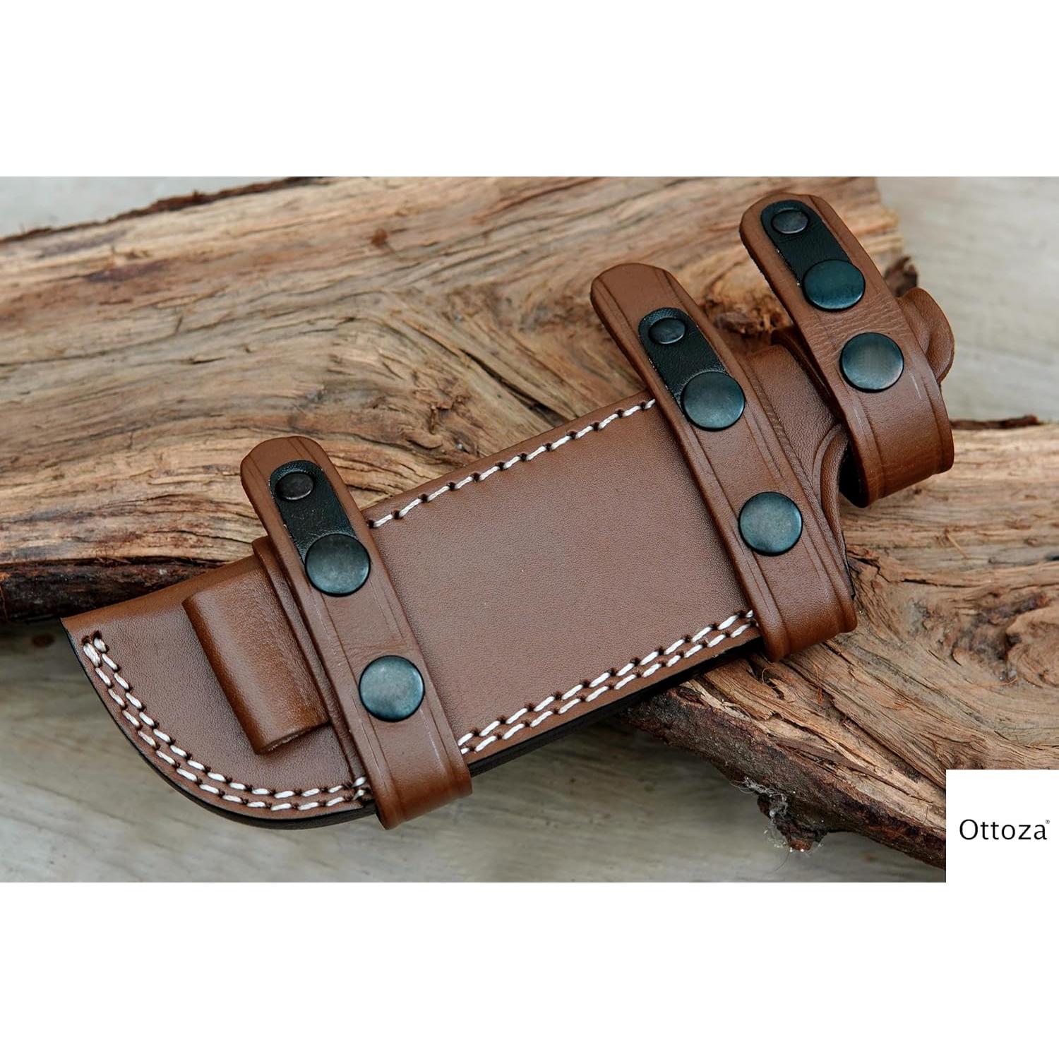 Funda de Cuchillo de Cuero Ottoza para Hoja Fija 15.88 cm