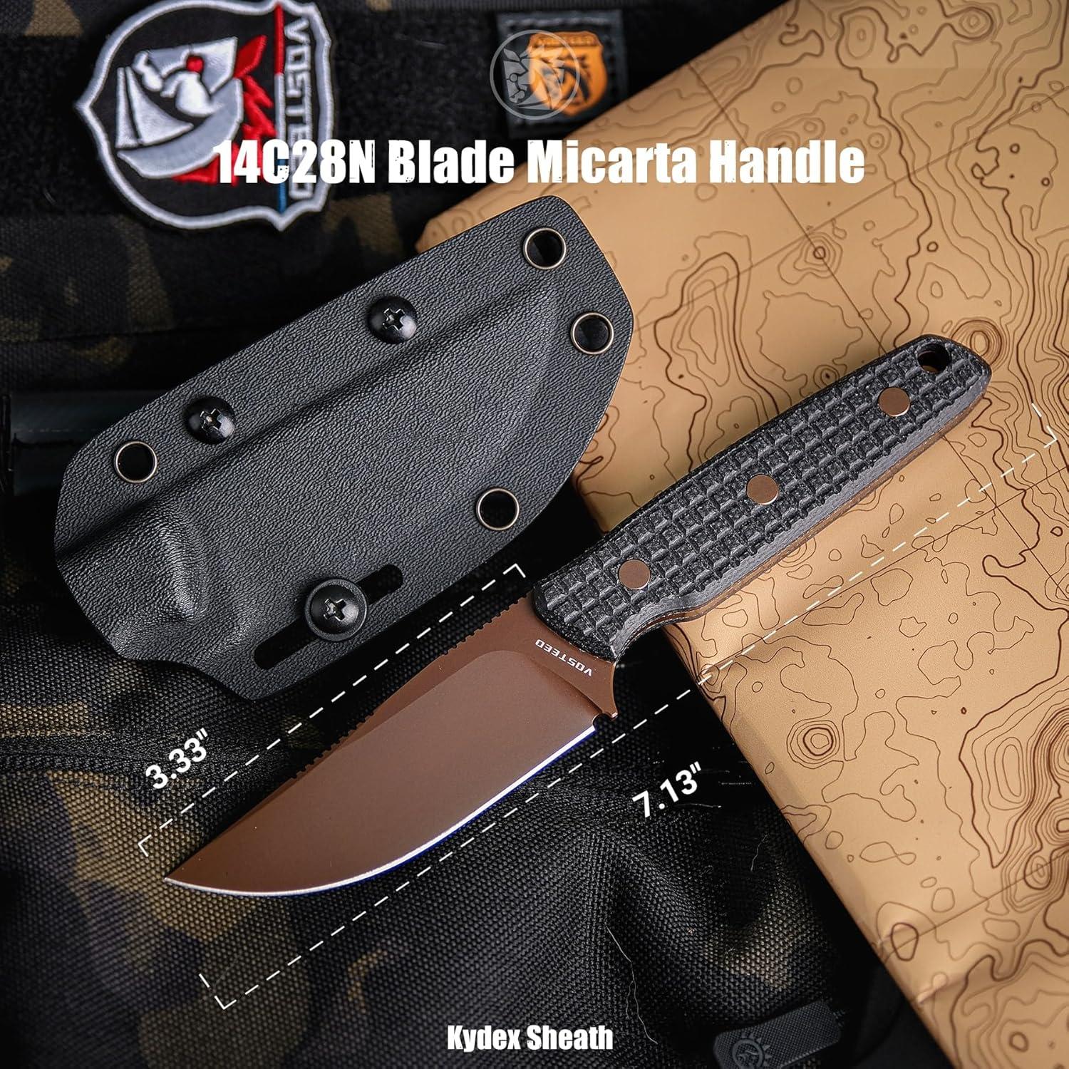 Cuchillo Vosteed Mink EDC 8.45 cm Hoja 14C28N con Funda