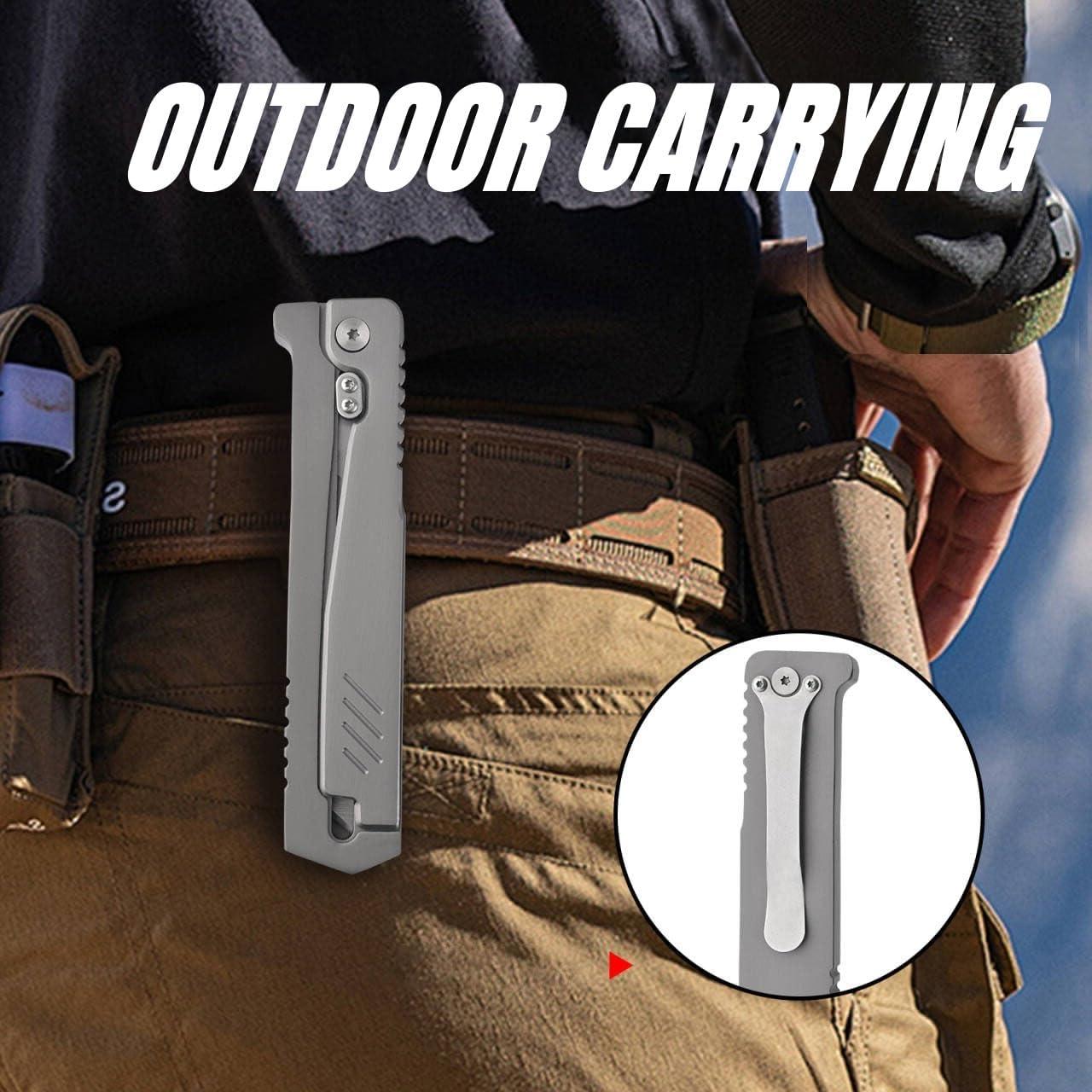 Cuchillo Plegable Táctico LEASUR 23cm Acero D2 Camping